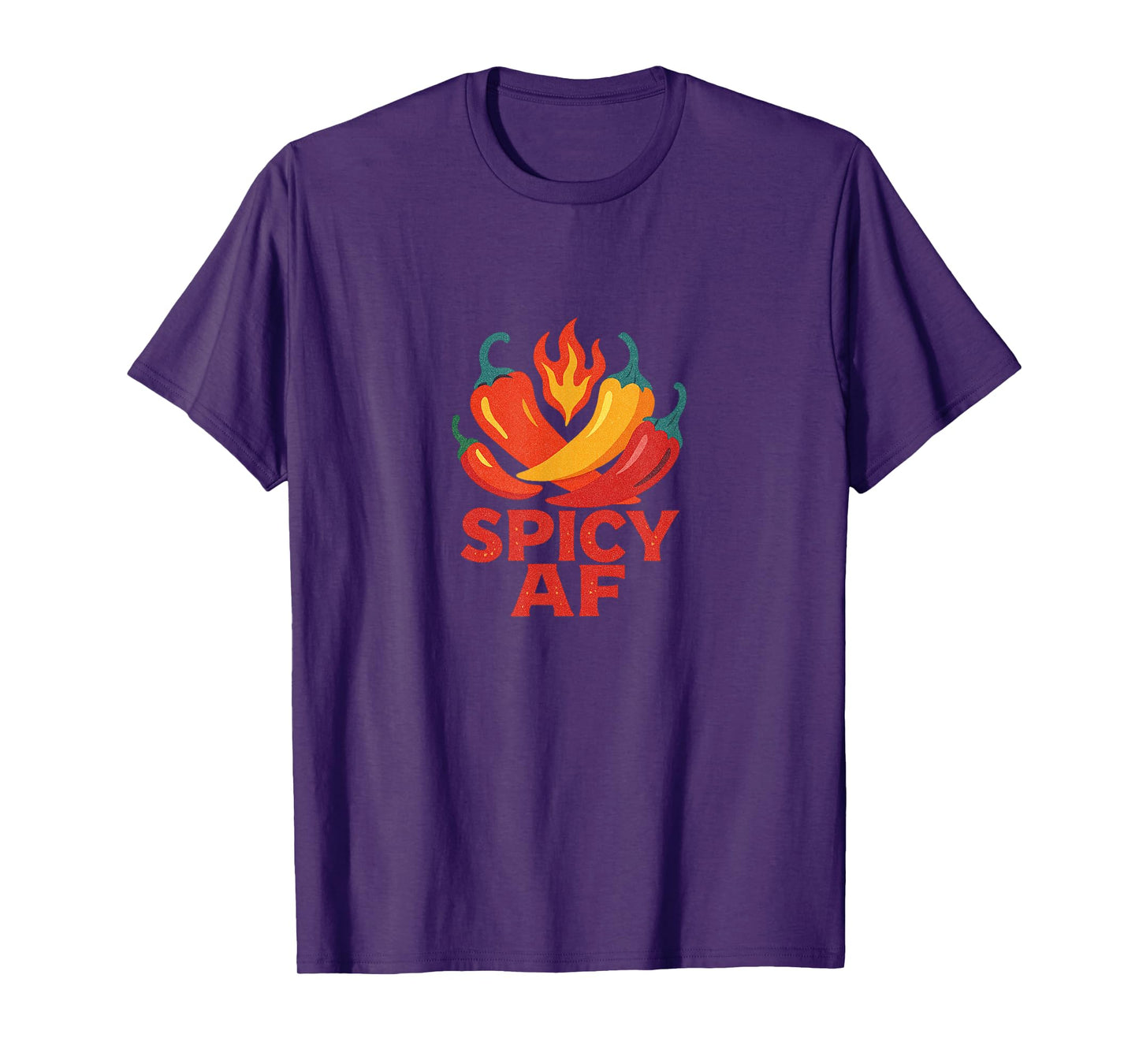 Spicy AF Hot Peppers Funny Fiery Foodie Heat Design T-Shirt