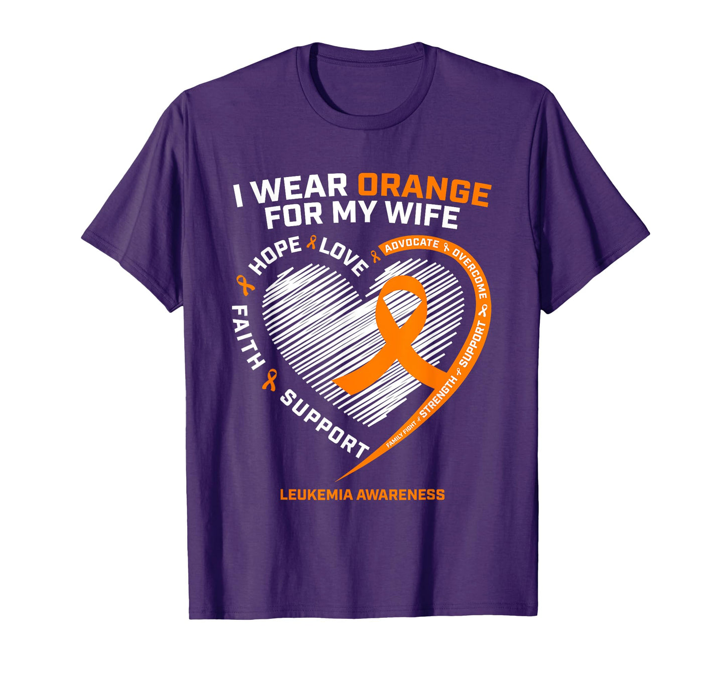 Men's Leukemia Awareness Shirts Wife Husband Tshirt Leukemia T-Shirt