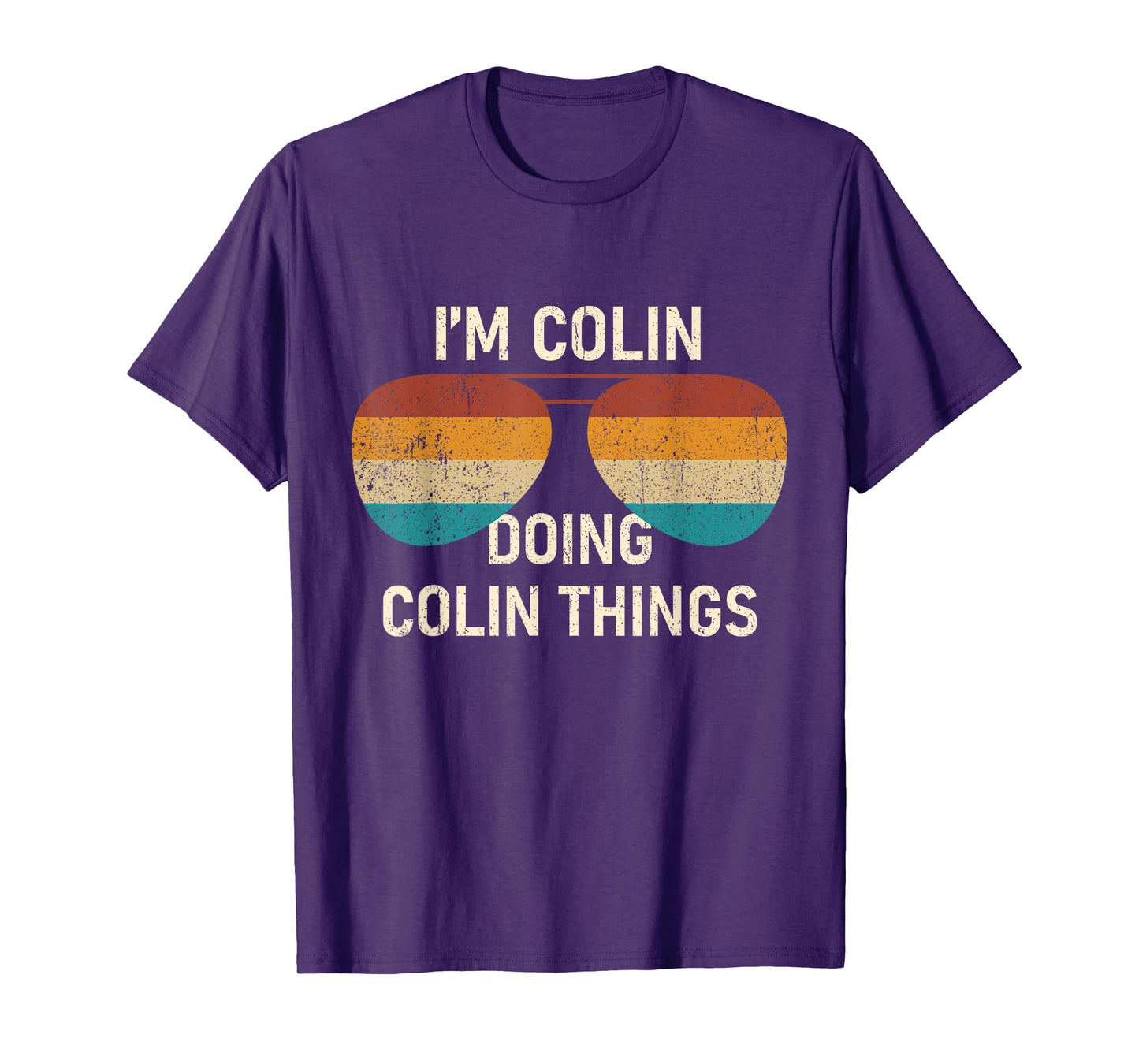 I'm Colin Doing Colin Things Retro Sunglass Personalized T-Shirt