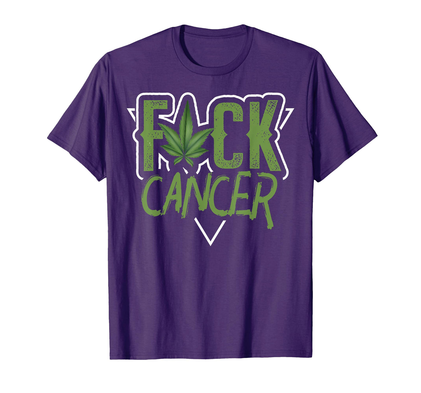 Pot Leaf Cannabis T-shirt | Fuck Cancer Tee T-Shirt