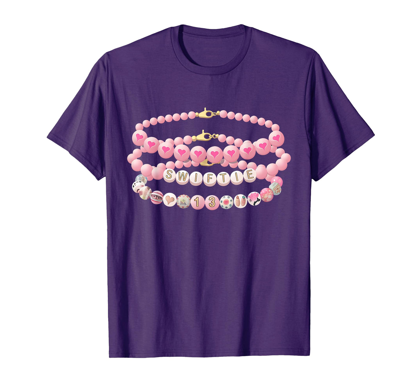 Pink Coquette Bow TAYLOR First Name Friendship Bracelet 90s T-Shirt