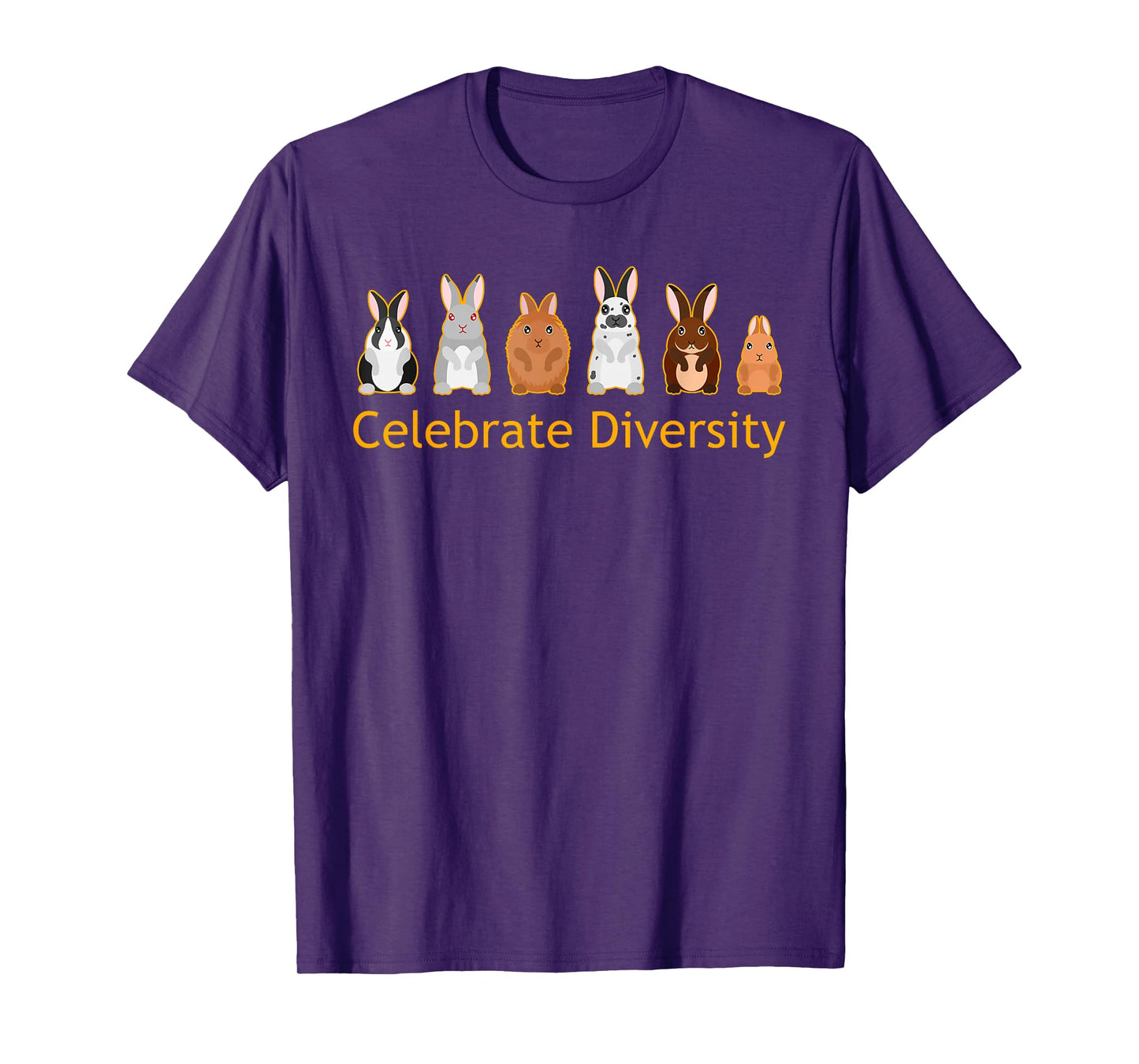 Celebrate Diversity Cute Bunnies Pet Funny Rabbit Lover Gift T-Shirt