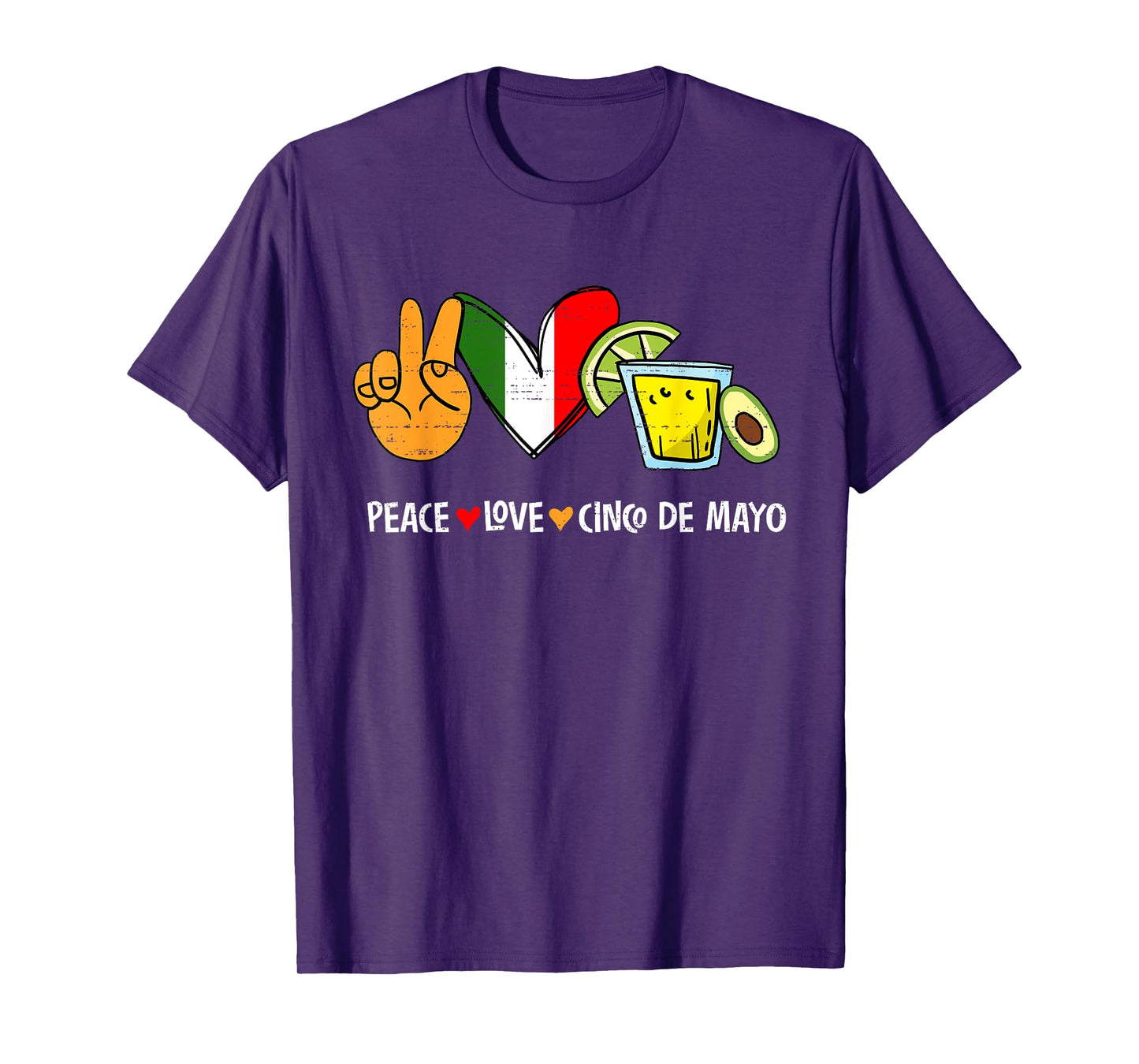 Peace Love Cinco de Mayo Party Drinking Fiesta Mexican Women T-Shirt