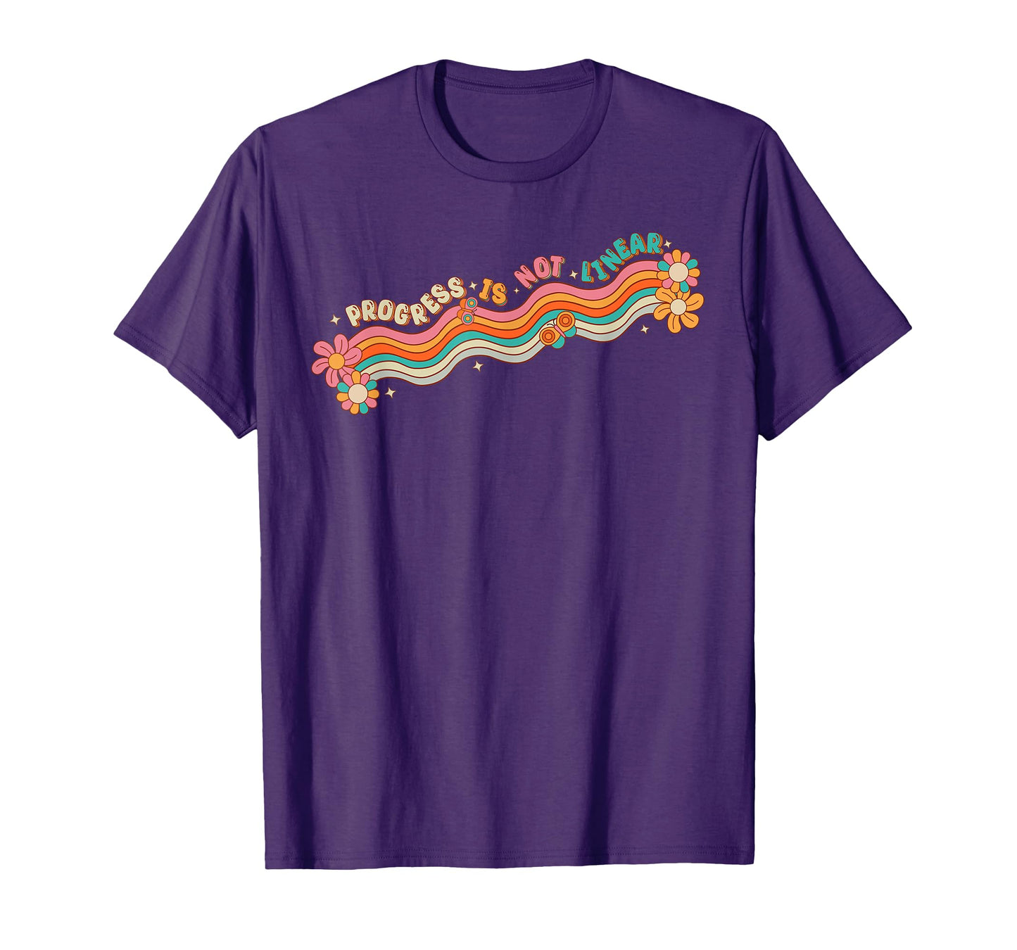 Progress Is Not Linear Teacher Student Back To School Retro T-Shirt for Men Women Girls Kids