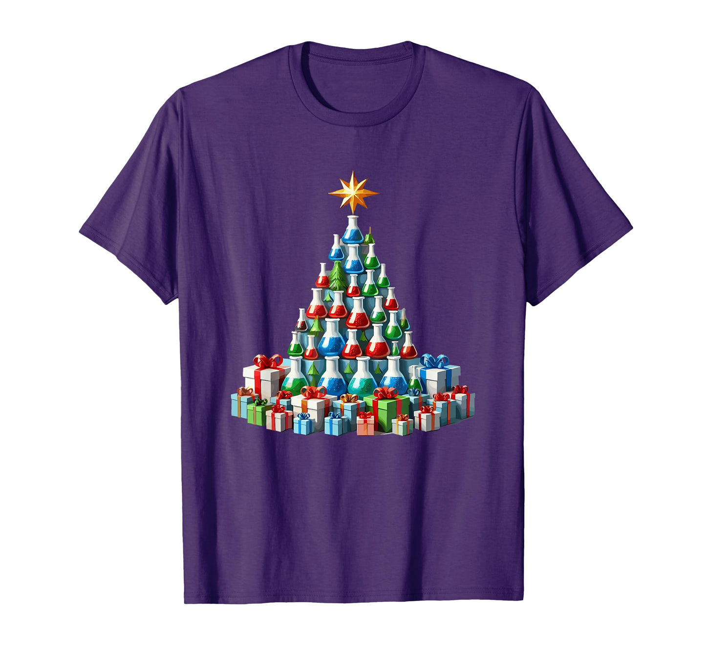 Christmas Tree Chemistry Beaker Scientist Science Chemist T-Shirt