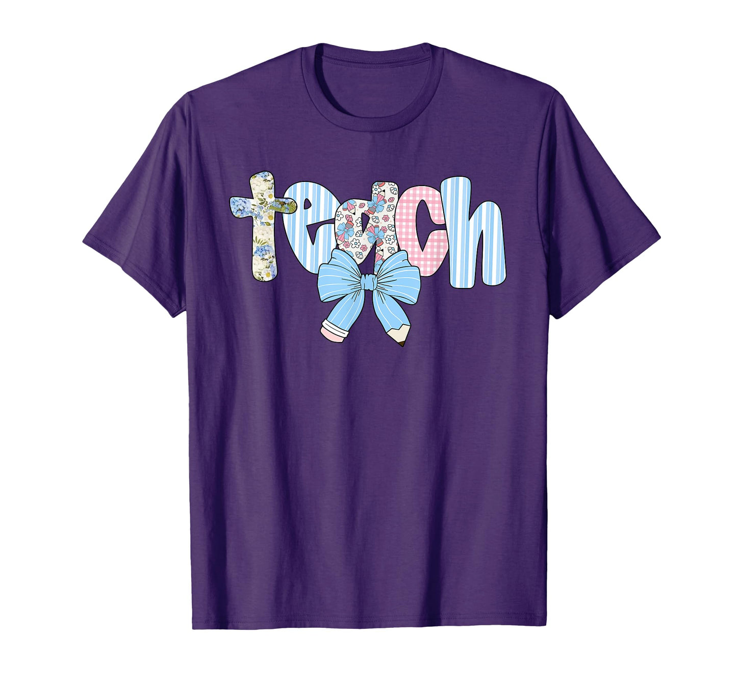 Coquette Bow Teach Teacher Happy First Day Back To School T-Shirt