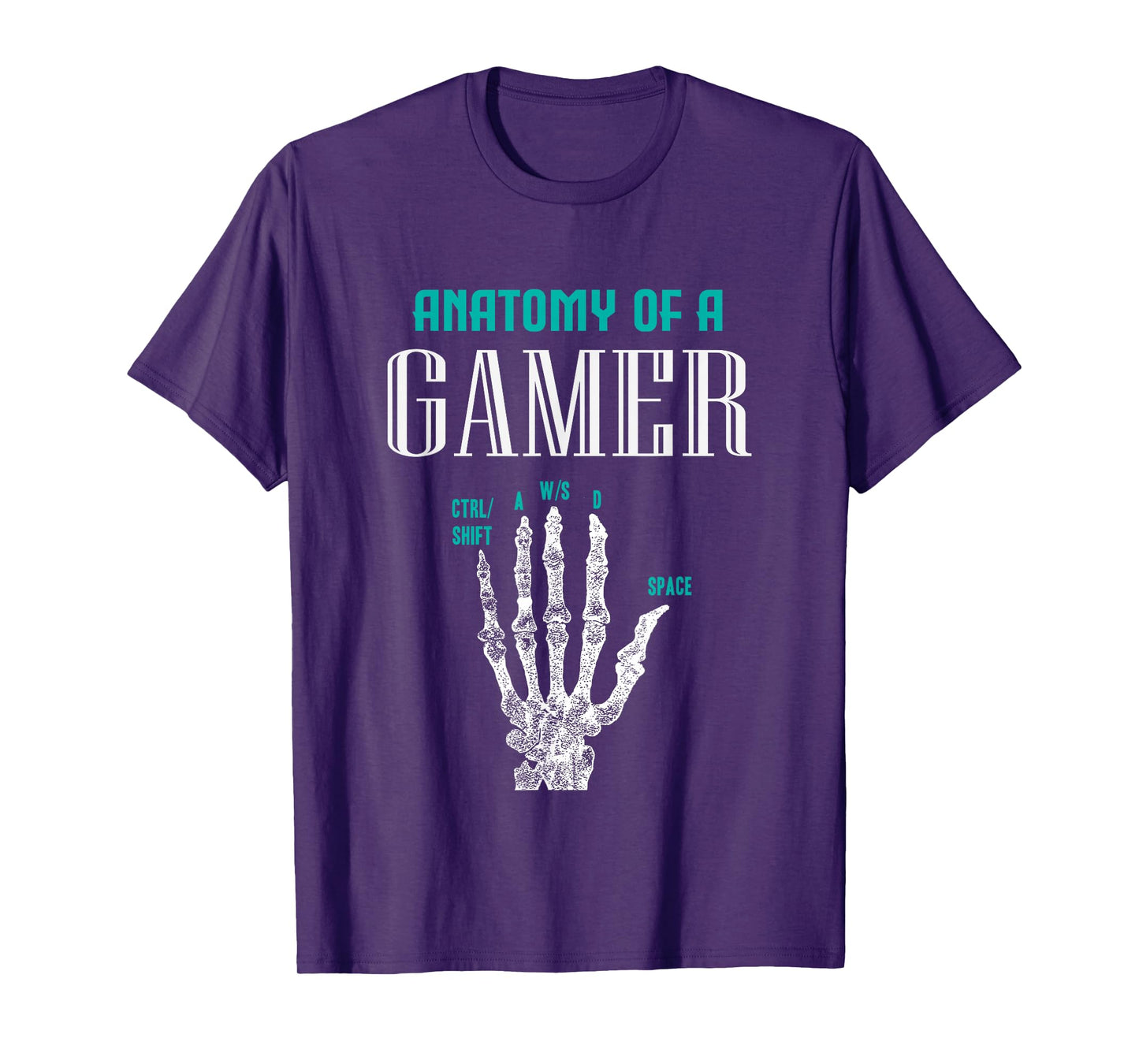 Anatomy of A Gamer Skeleton Hand Funny T-Shirt