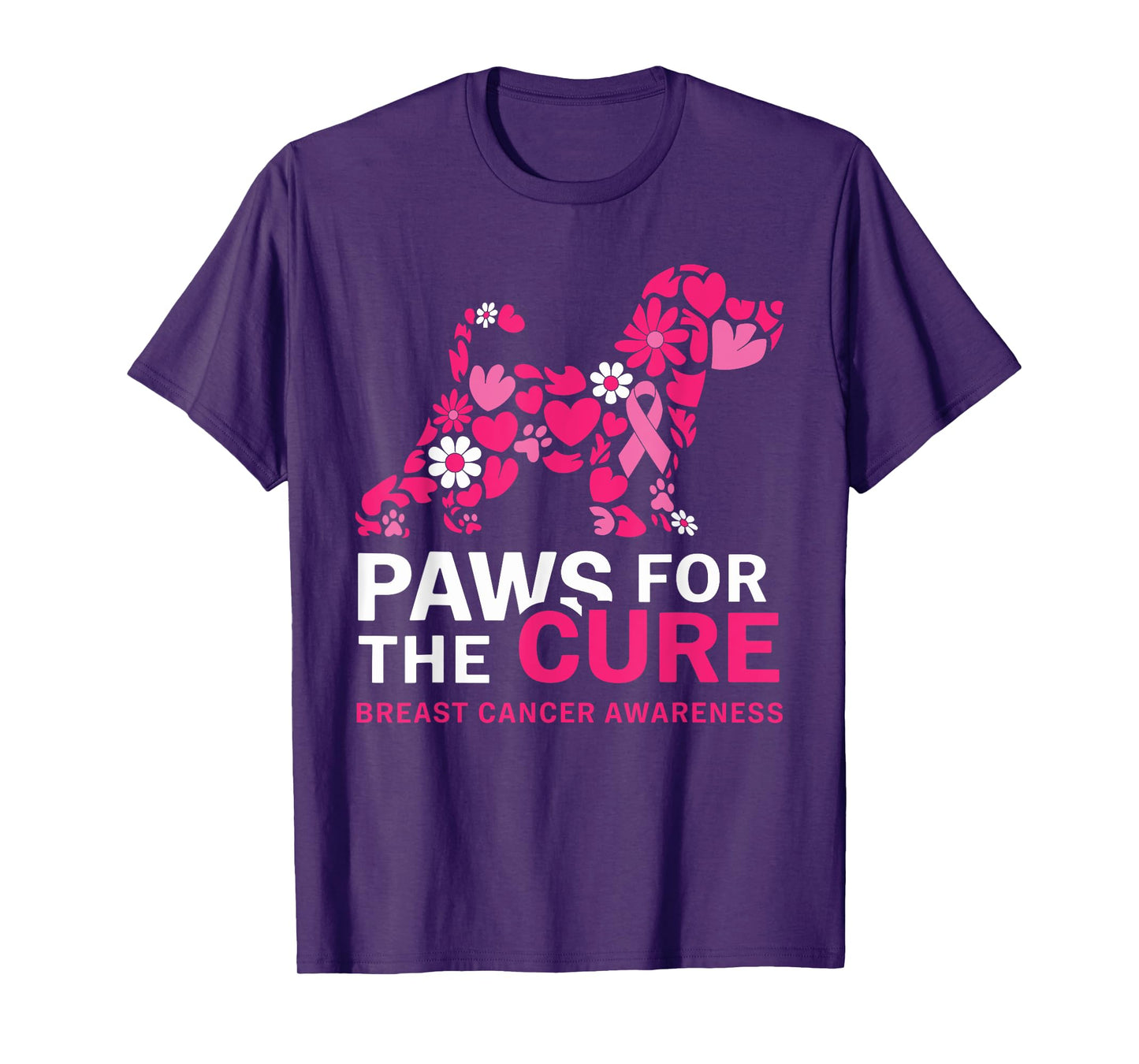 Paws For The Cure Pink Beagle Breast Cancer Awareness Month T-Shirt