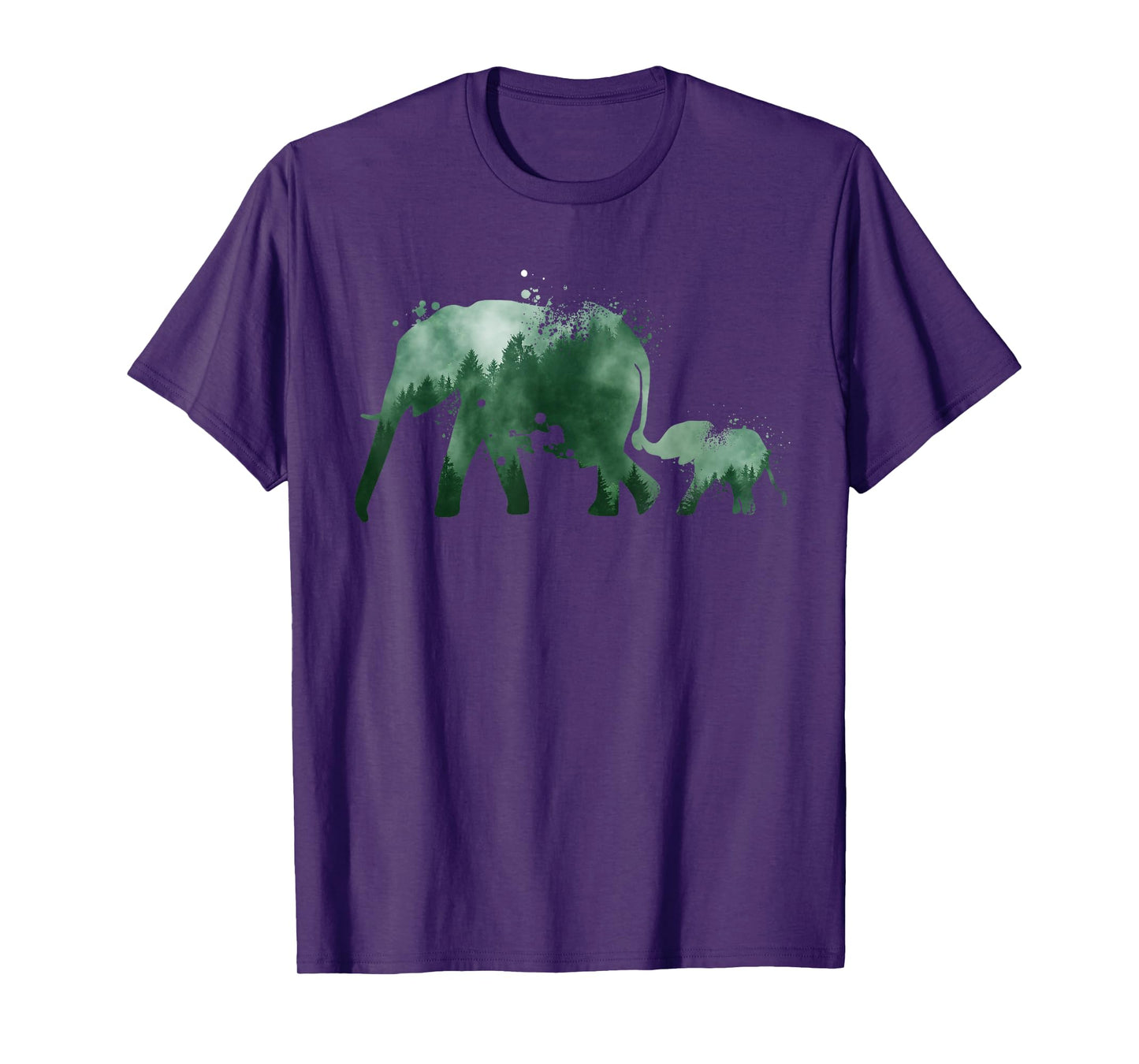 Vintage Elephant Silhouette | Men Women | Baby Elephant T-Shirt