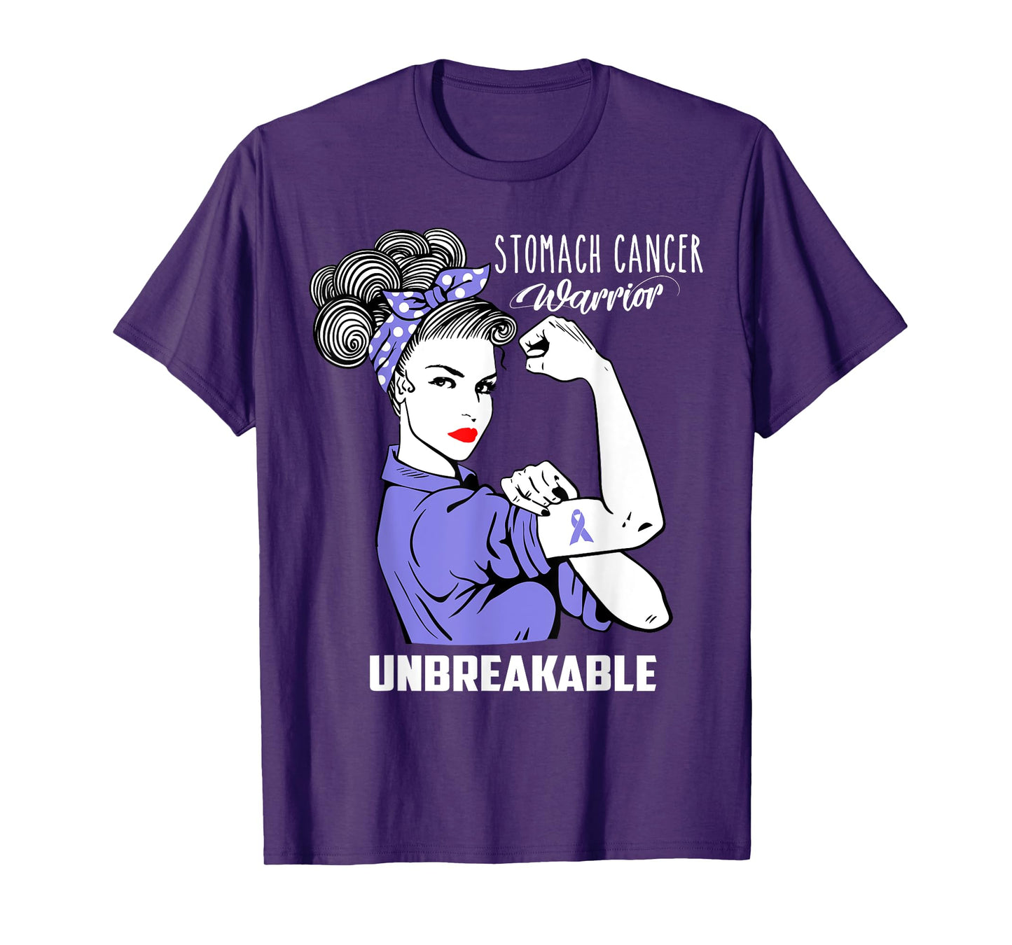 Stomach Cancer Awareness Stomach Cancer Warrior Unbreakable T-Shirt