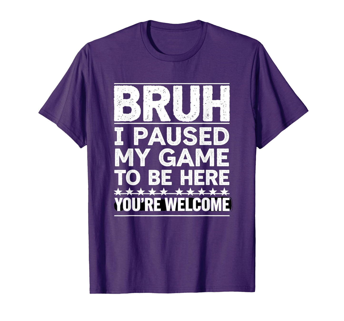 Bruh I Paused My Game Funny Skeleton Gamer Gaming for Teens T-Shirt
