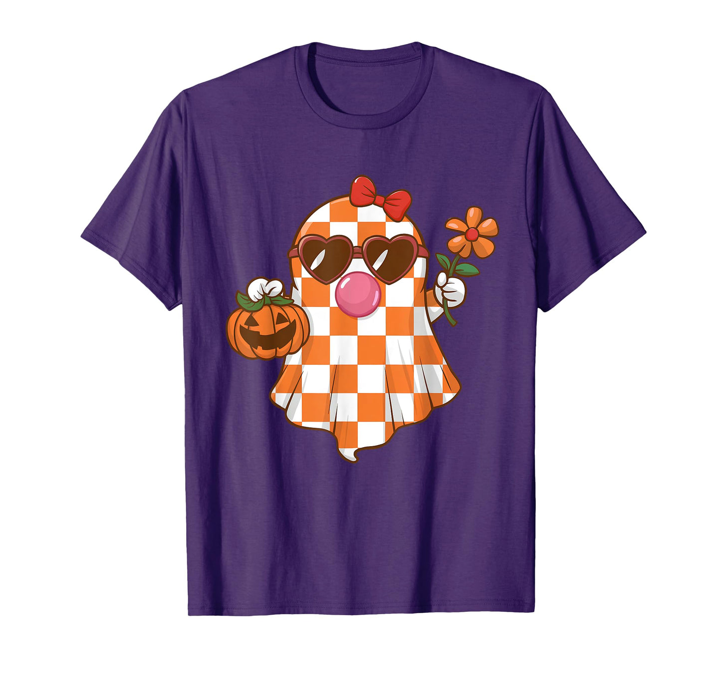 Cute Ghost Blowing Bubble Halloween Bougie Costume Girls Kid T-Shirt
