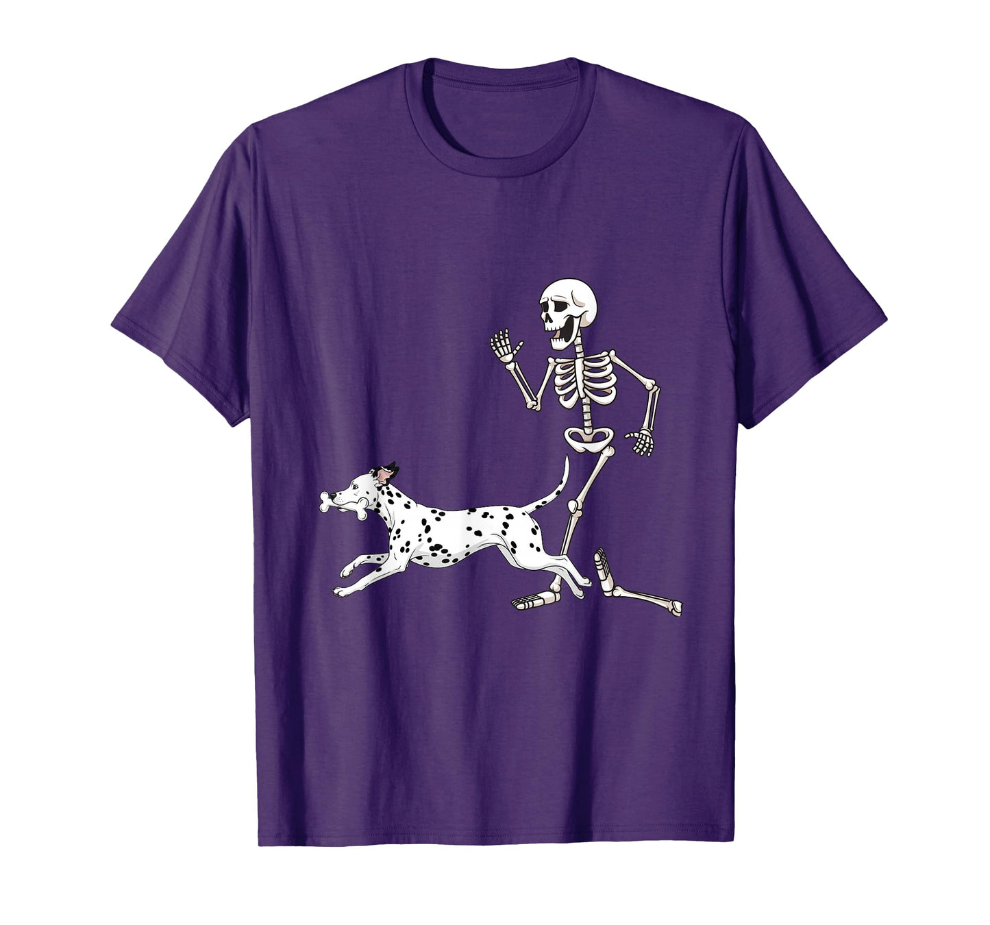 Funny Halloween Dalmatian and Skeleton T-Shirt