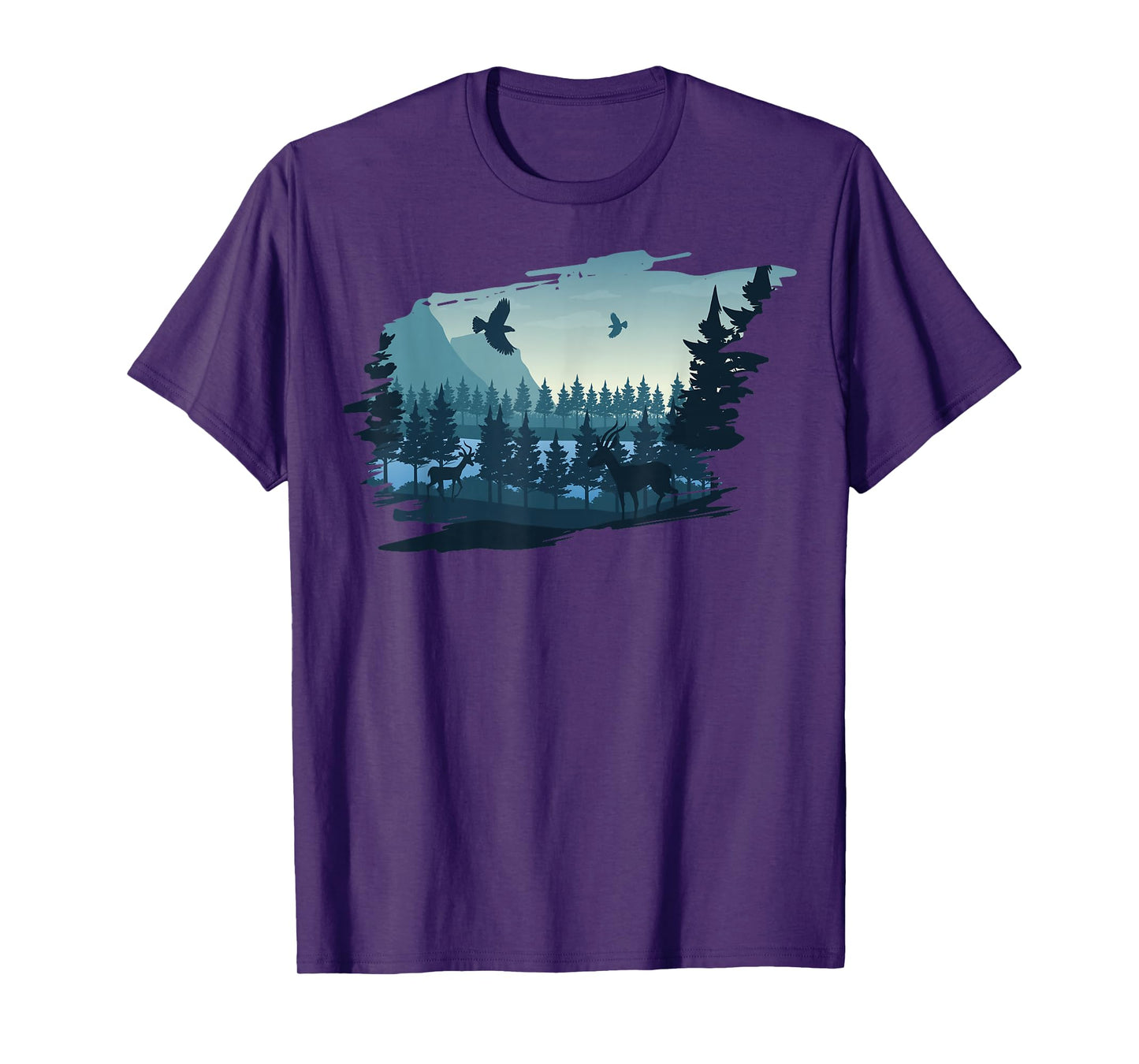 Beautiful Mountain, Nature Trees and Forest T-Shirt