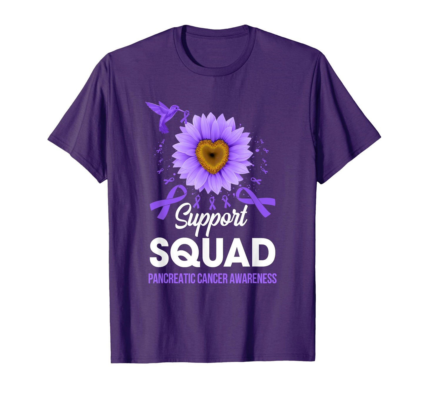 Support Squad Pancreatic Cancer Awareness Sunflower T-Shirt