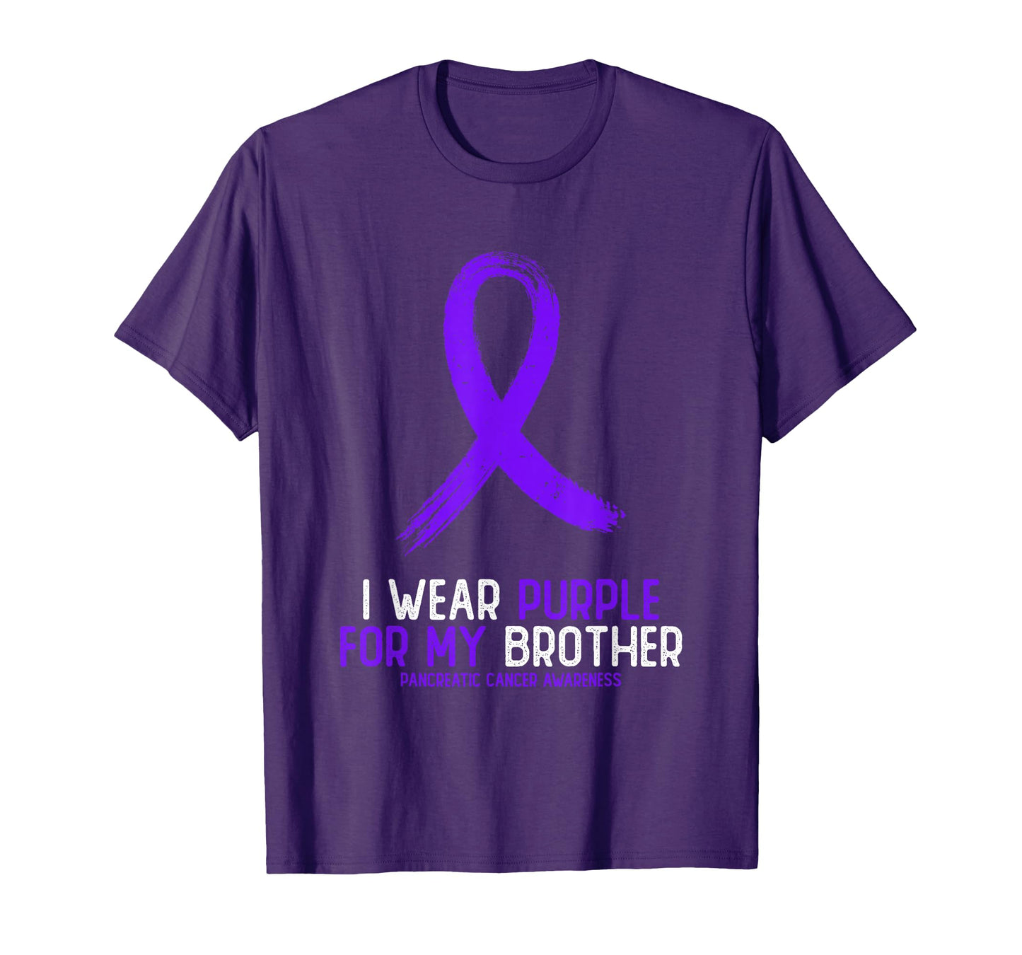 I Wear Purple For My Brother Pancreatic Cancer Awareness T-Shirt