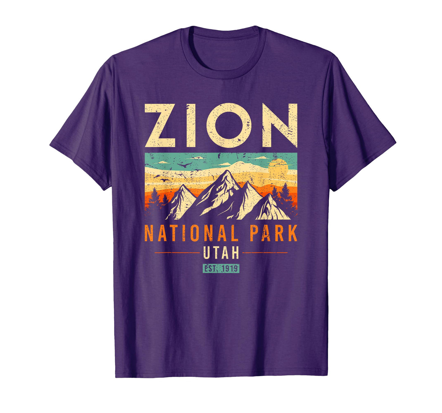 Zion Est 1919 Utah Vintage Retro National Park T-Shirt