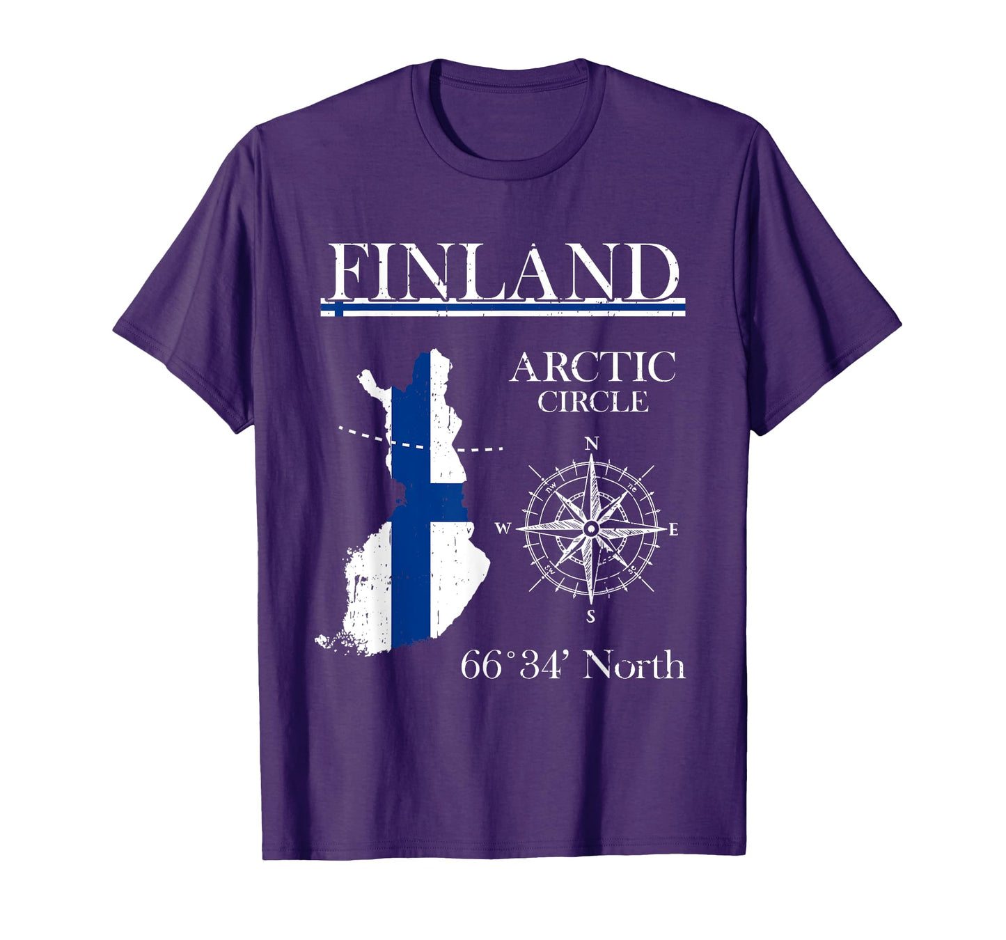 Finland Arctic Circle - Adventure - Suomi Finnish Flag T-Shirt