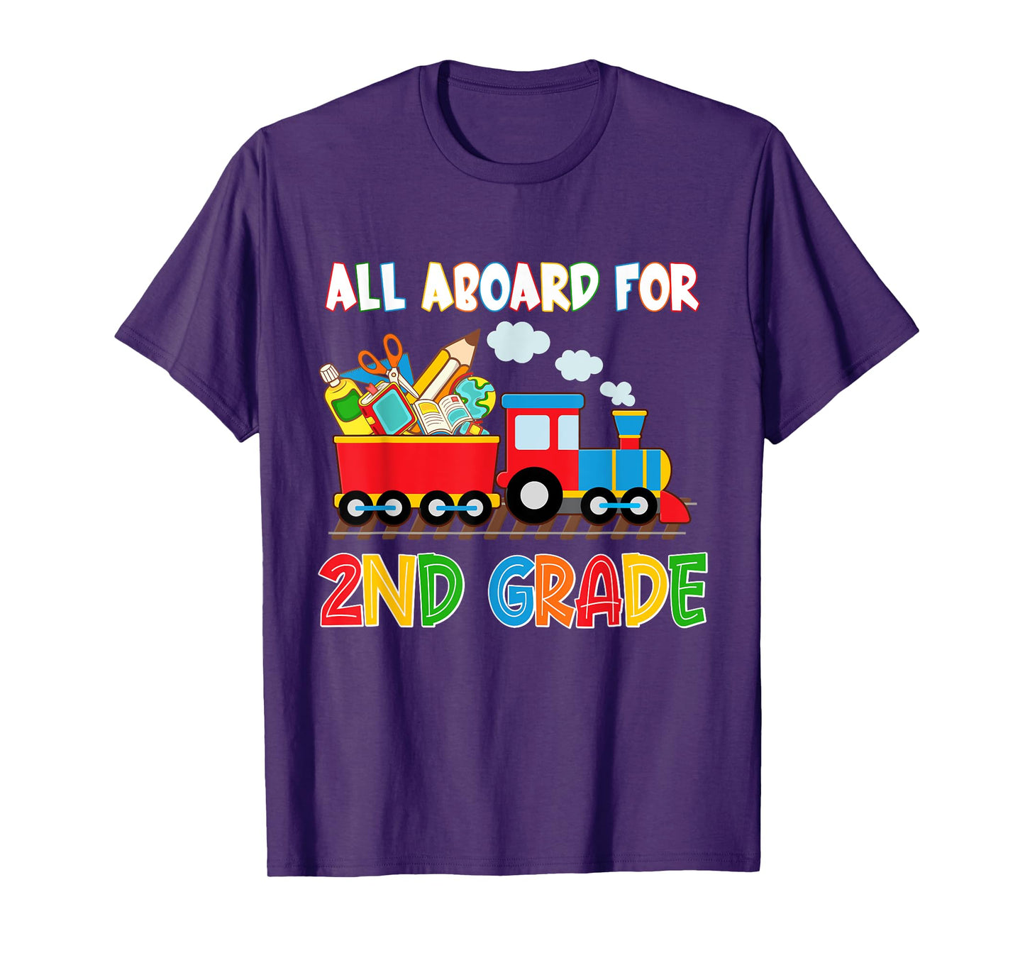 All Aboard For 2nd Grade Steam Train First Day Of School T-Shirt