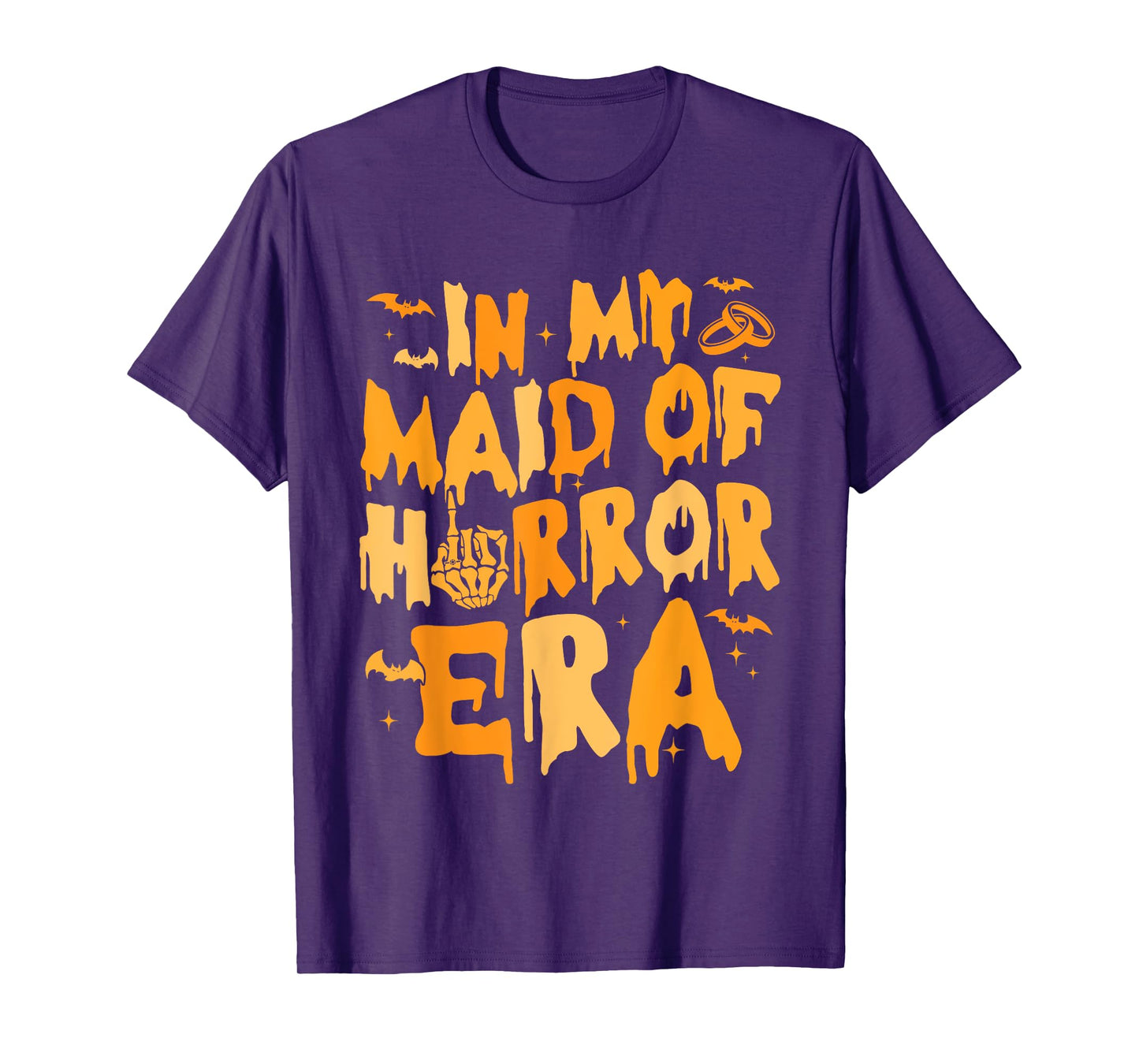 Funny In My Maid Of Horror Era Halloween Wedding Spooky T-Shirt
