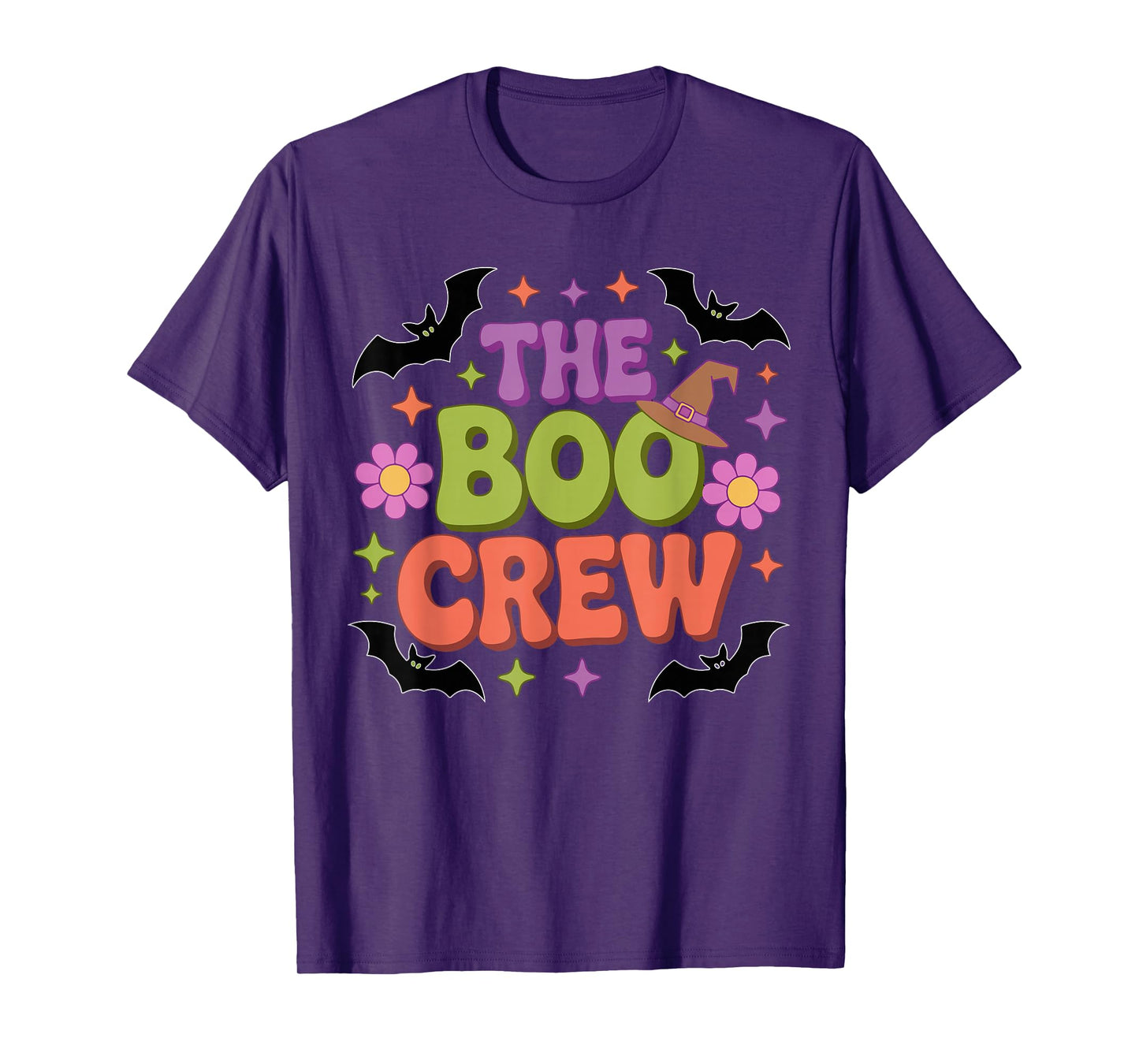 Halloween Ghost The Boo Crew Costume Matching Women Kids Men T-Shirt
