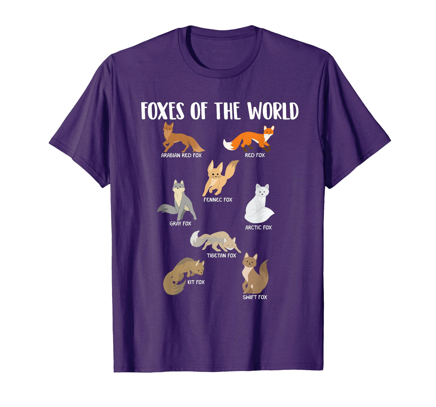 Foxes Of The World - Fox Lover Wild Nature Camper T-Shirt