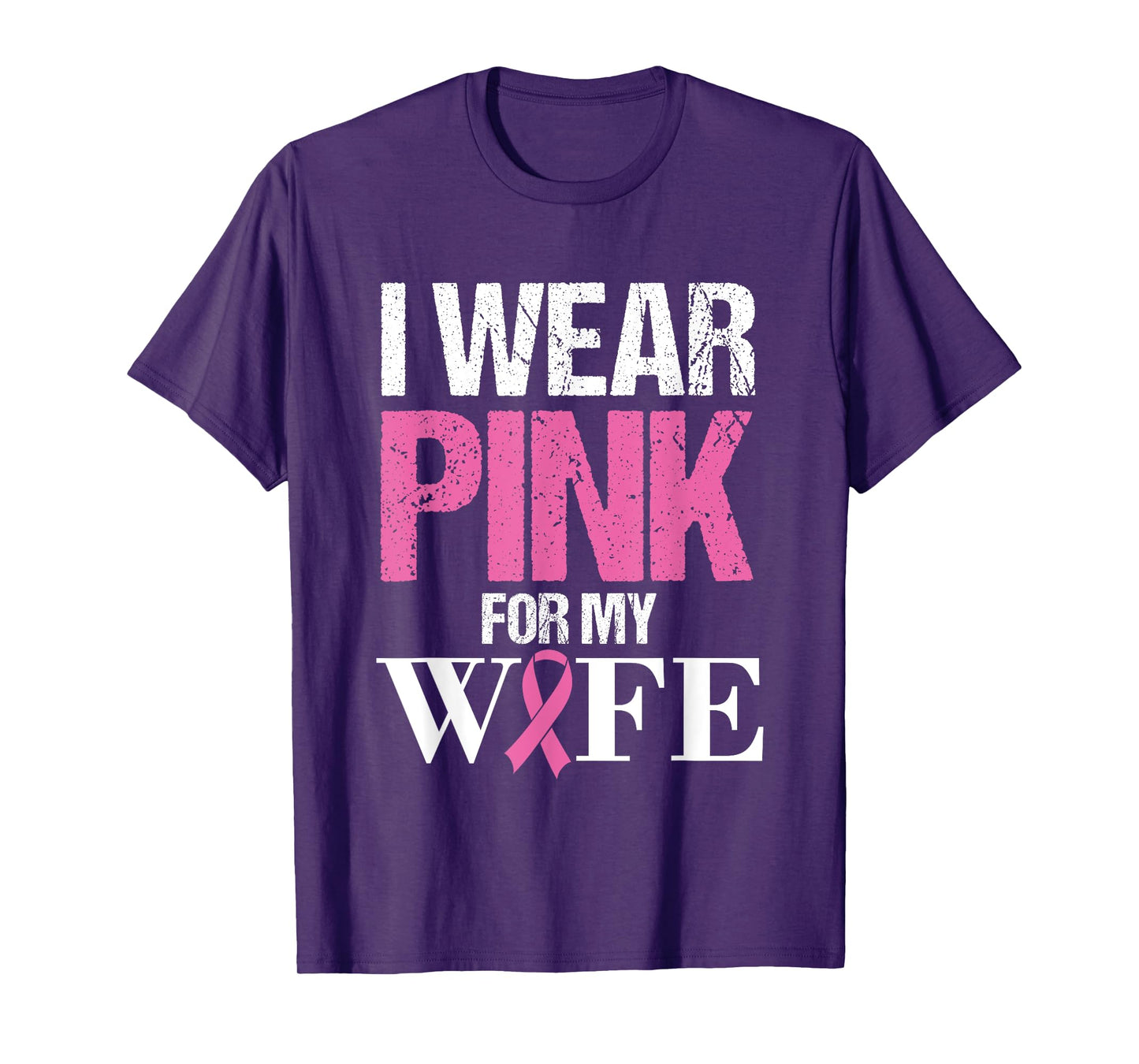 Husband Breast Cancer Prevention Month I Wear Pink for Wife T-Shirt