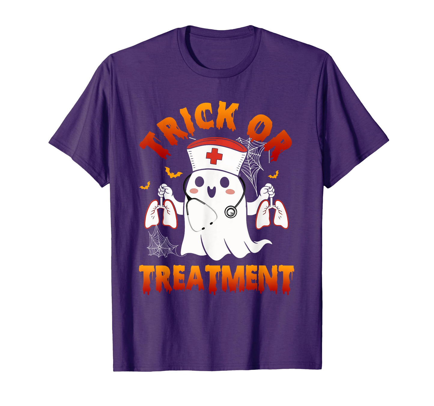 Trick Or Treatment Boo Respiratory Therapist Ghost Halloween T-Shirt