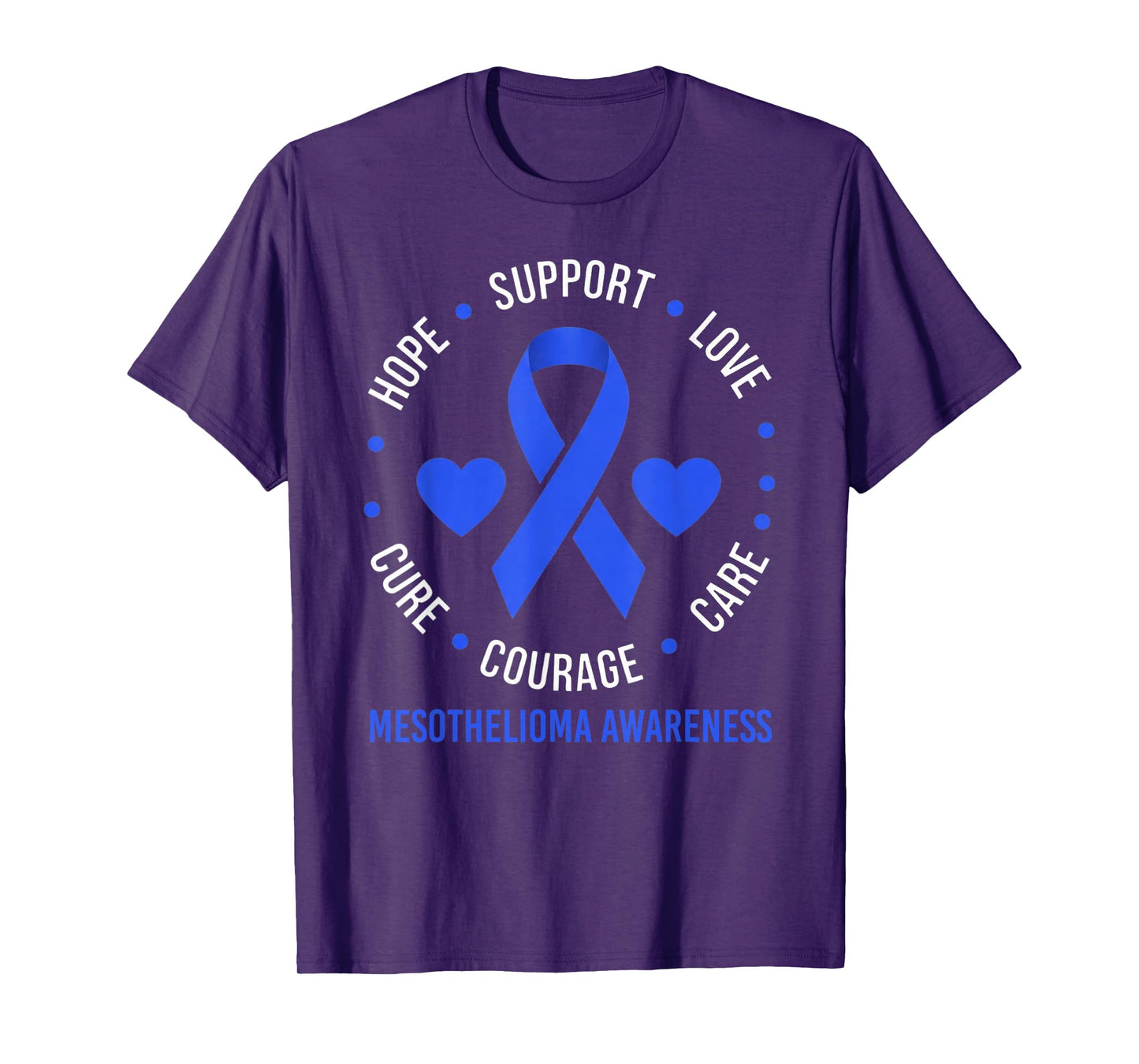 Mesothelioma Support Blue Ribbon Mesothelioma Awareness Gift T-Shirt