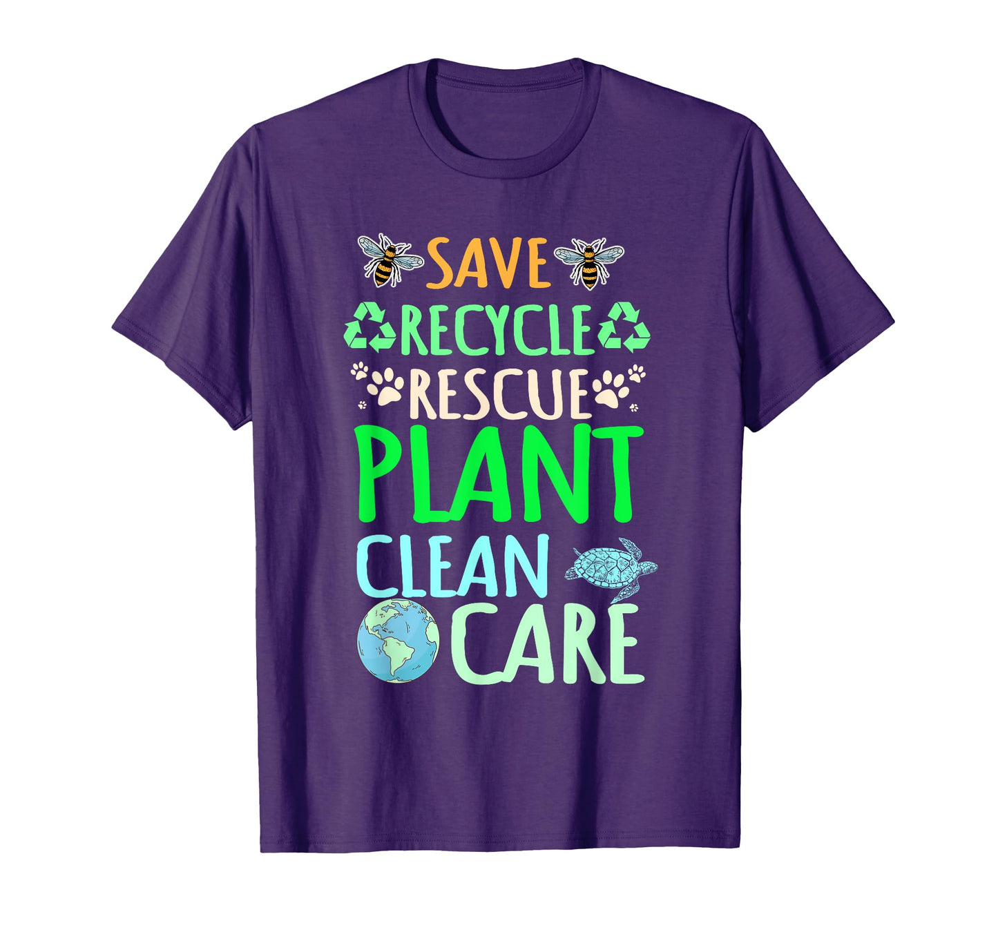 Recycling Environmentalist Recycle Earth Day Rescue Plant T-Shirt