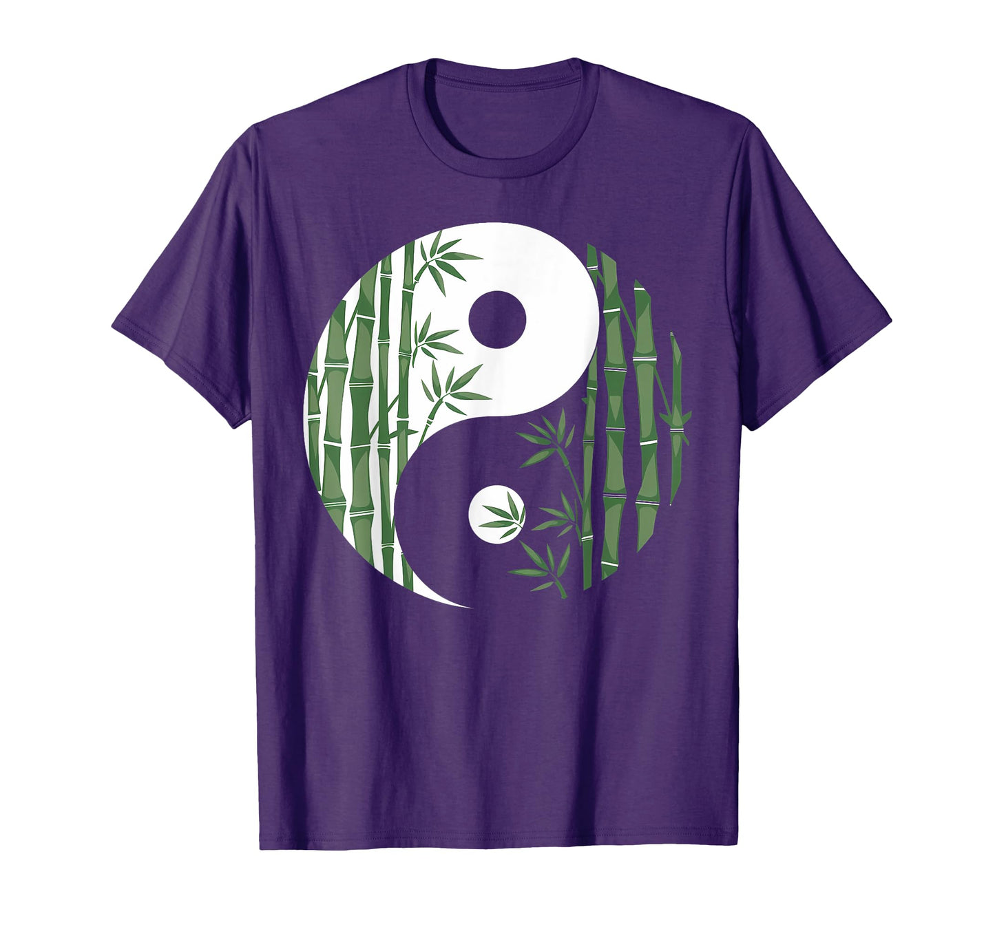Yin Yang Bamboo Harmony Zen Symbol Yoga Art For Women Men T-Shirt