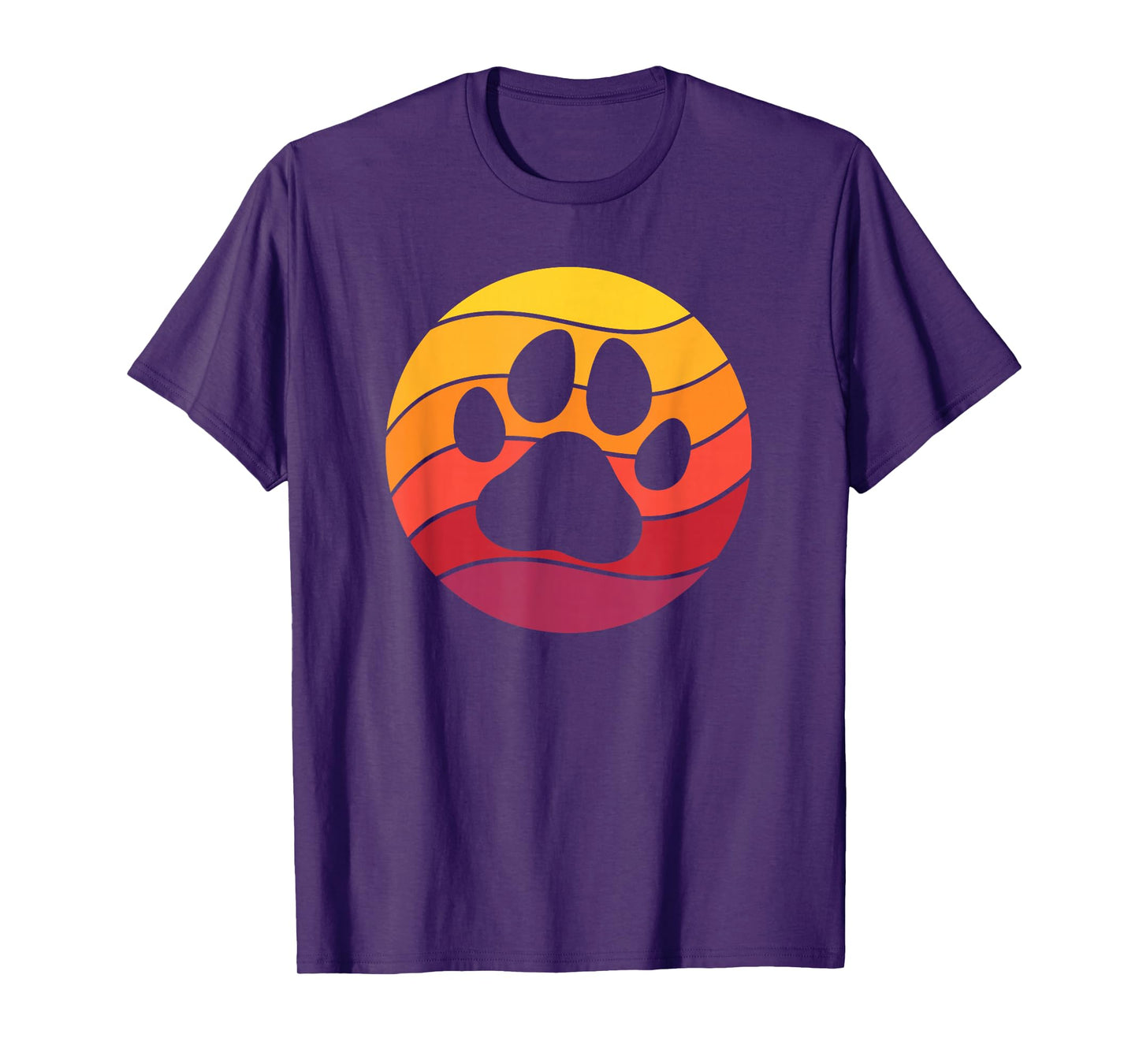 Dog Paw Retro Style Vintage T-Shirt