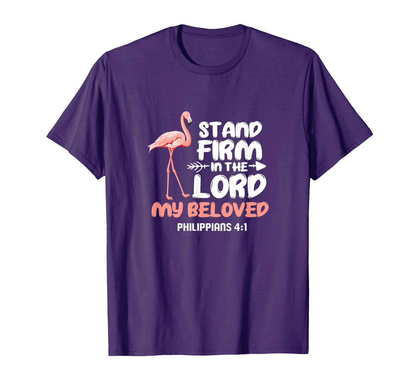 Stand Firm In The Lord Flamingo Bird Christian T-Shirt