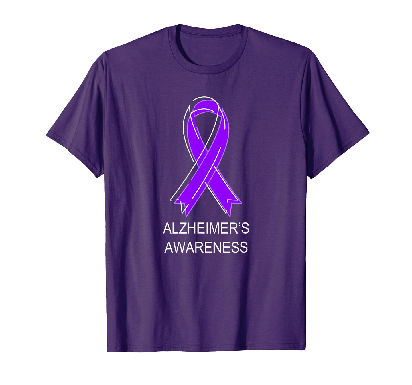 Alzheimer's Awareness Purple Ribbon T-Shirt