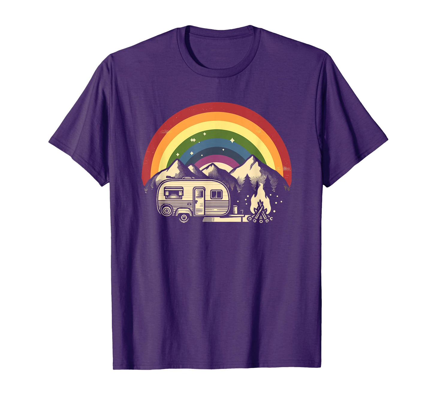 LGBT Camping Rainbow Gay Flag Pride Camper Camping Month T-Shirt