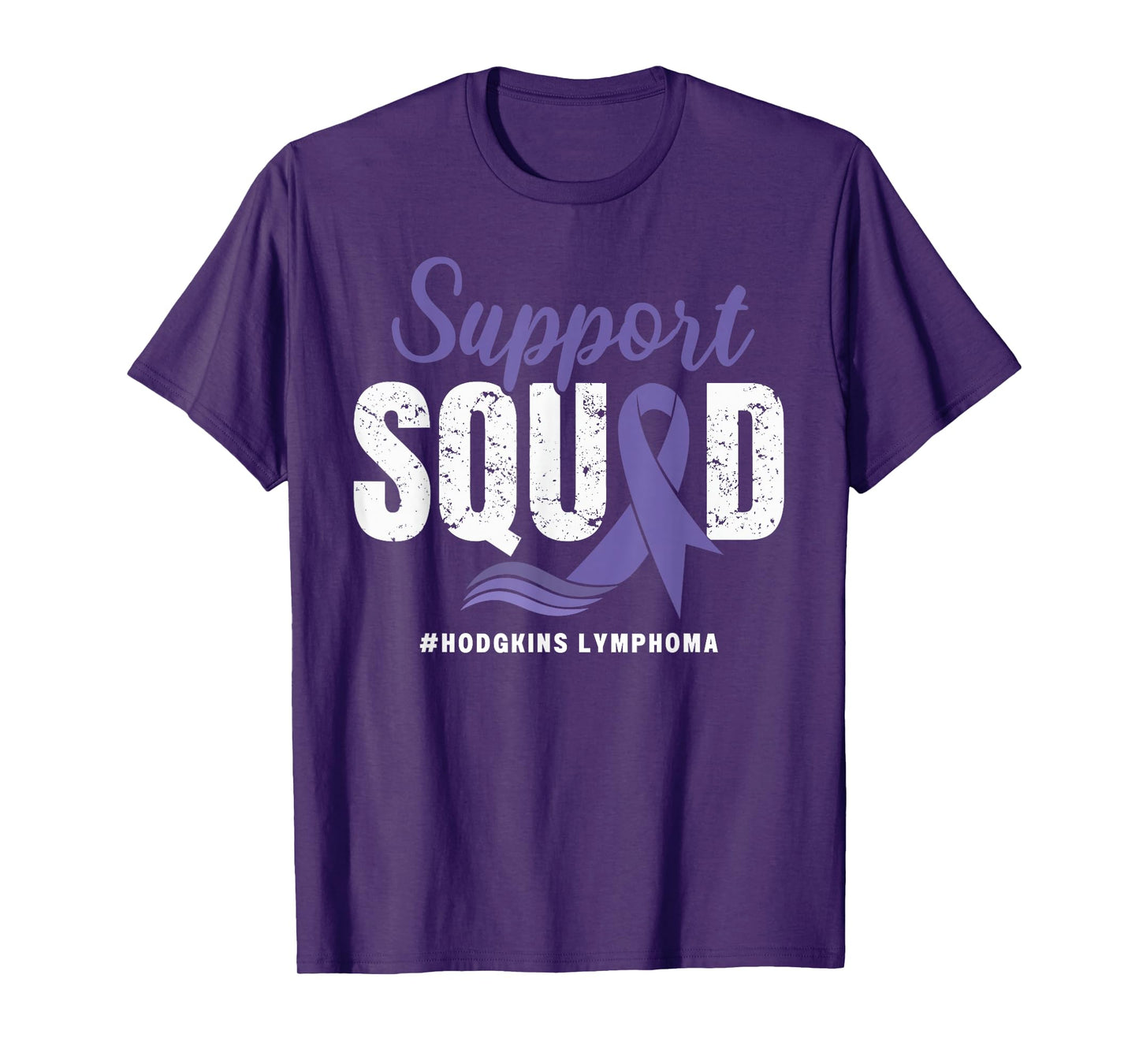 Hodgkins Lymphoma Support Squad Wear Purple Awareness Ribbon T-Shirt
