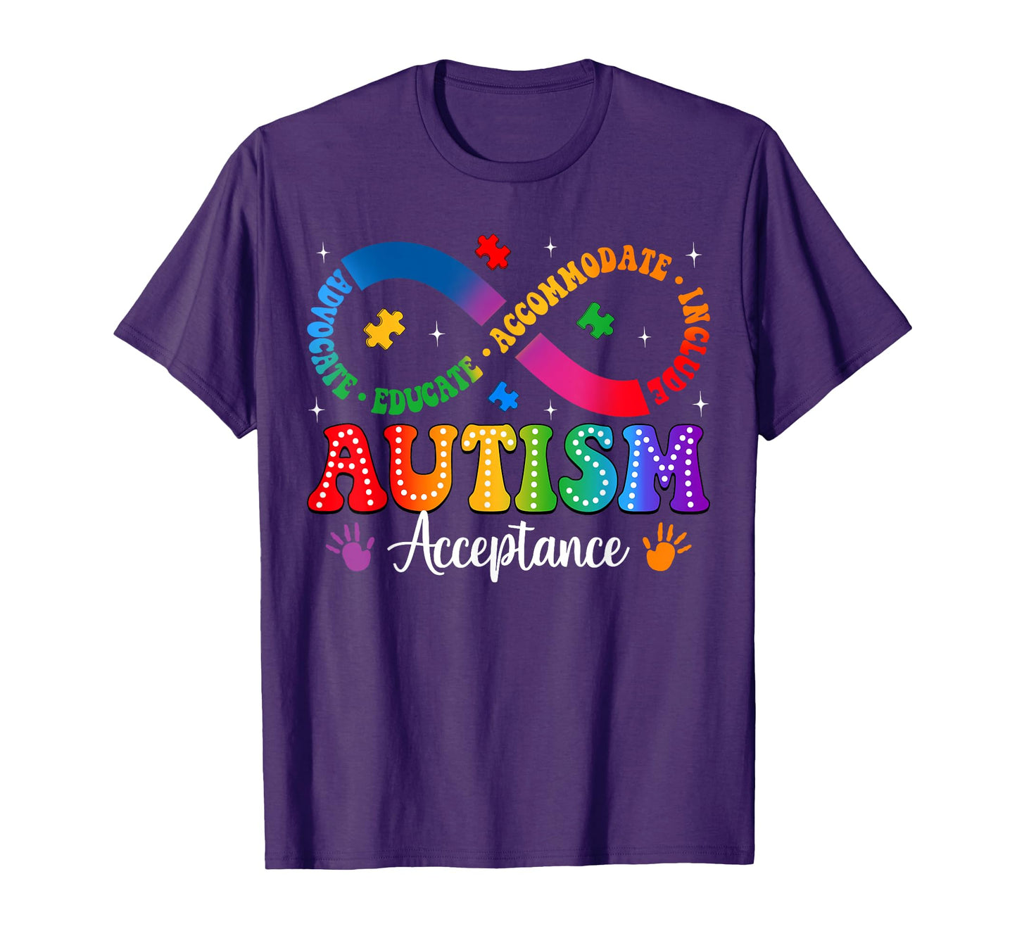 Autism Awareness Acceptance Shirt Infinity Symbol Men Women T-Shirt