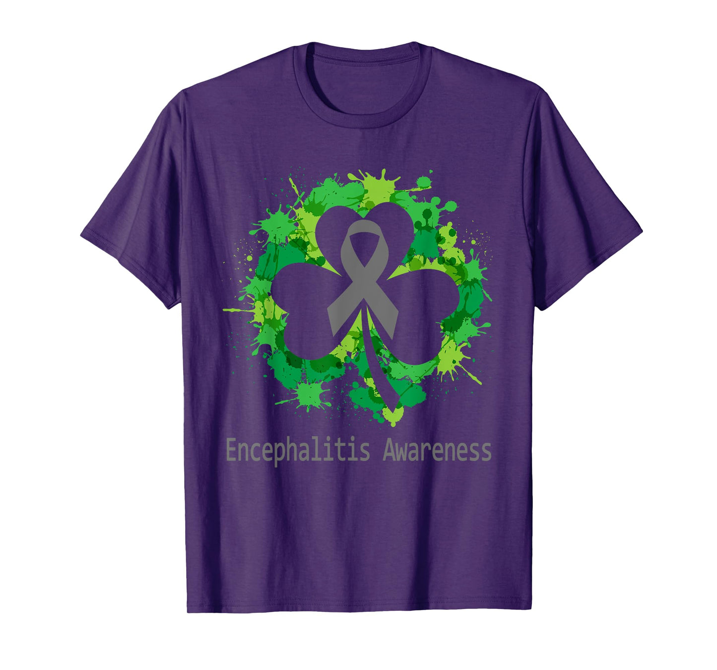 Clover Encephalitis Awareness Shirt For Women Men T-Shirt
