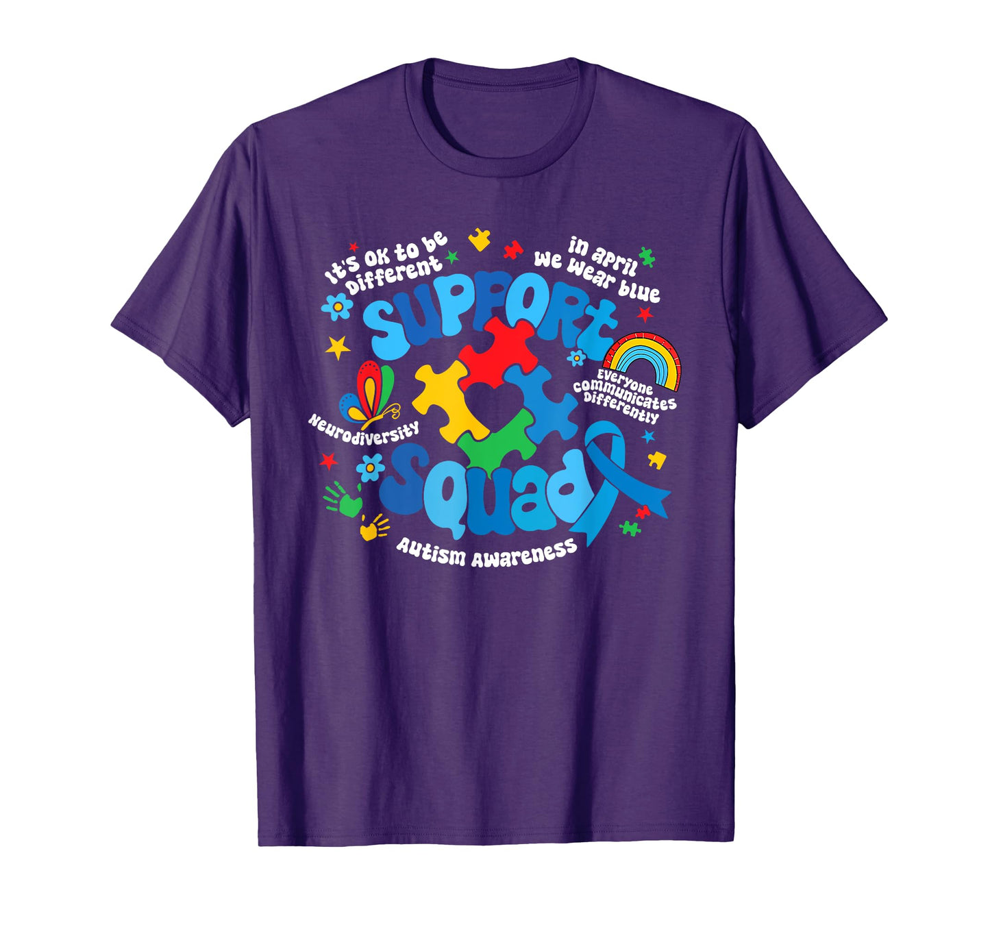 Family Autism Support Squad Autism Awareness Sped Teacher T-Shirt