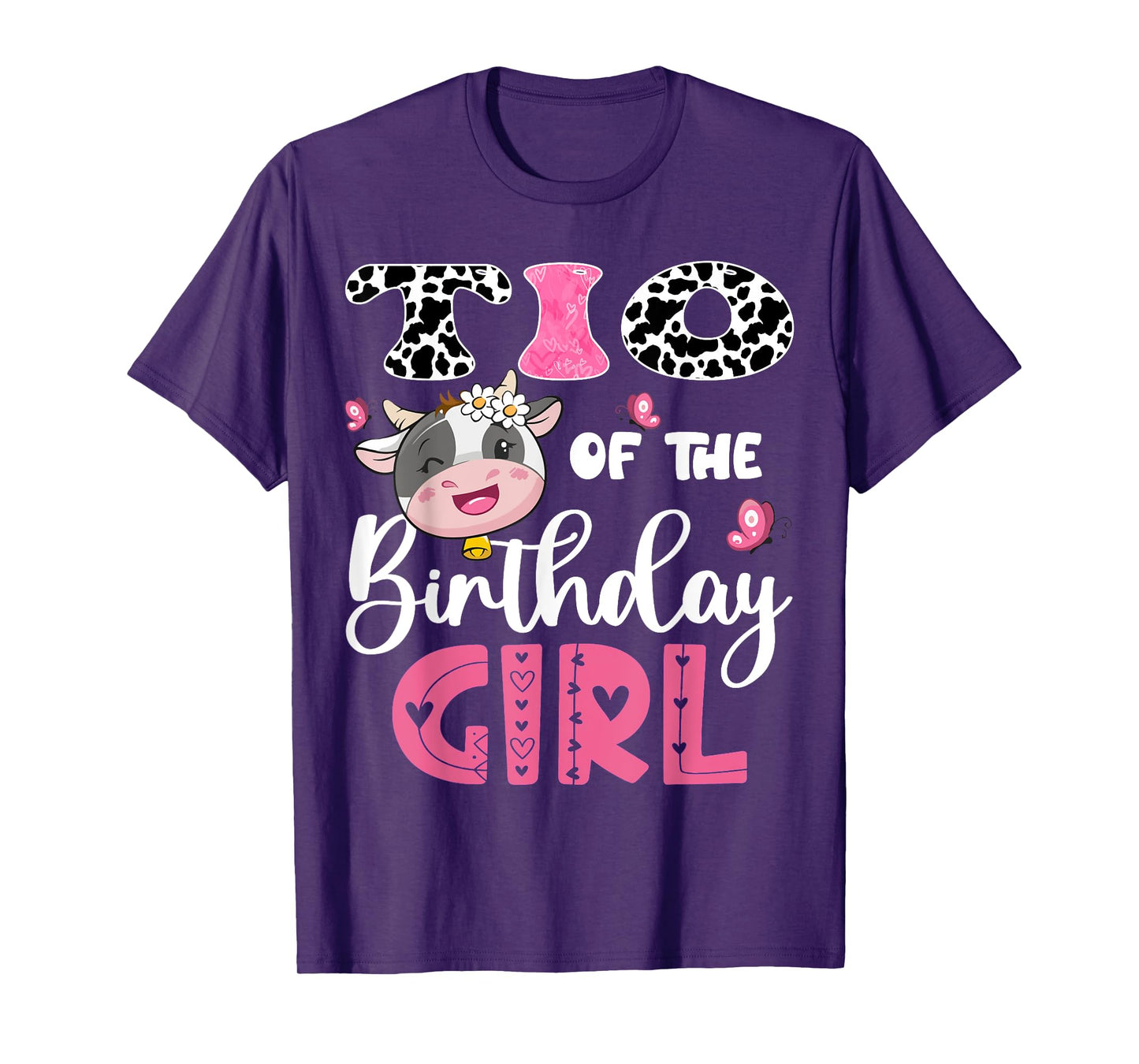 Tio Of The Birthday Girl Farm Cow 1St Birthday Party T-Shirt