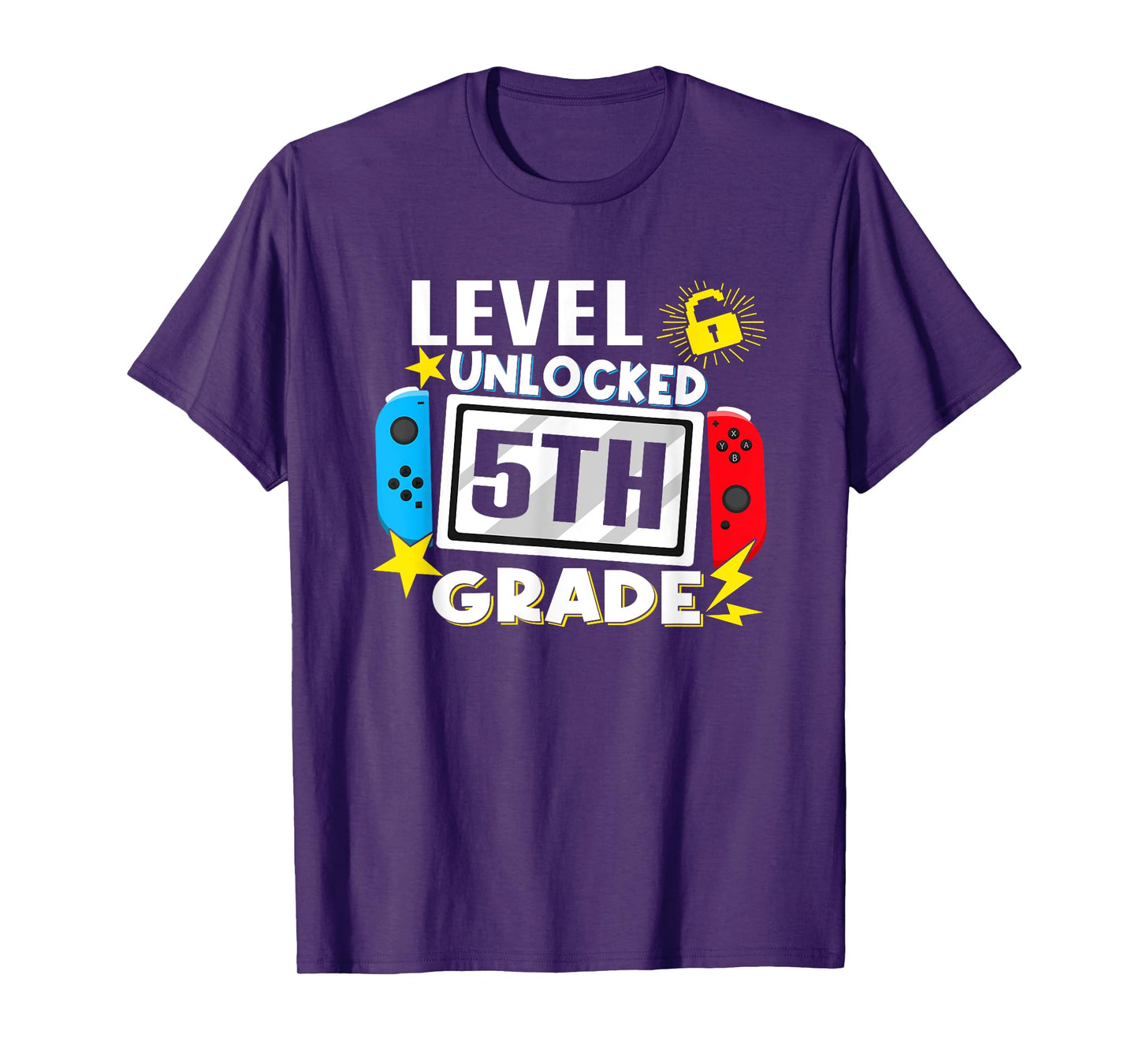 First Day Of 5th Grade Level Unlocked Game Back To School T-Shirt