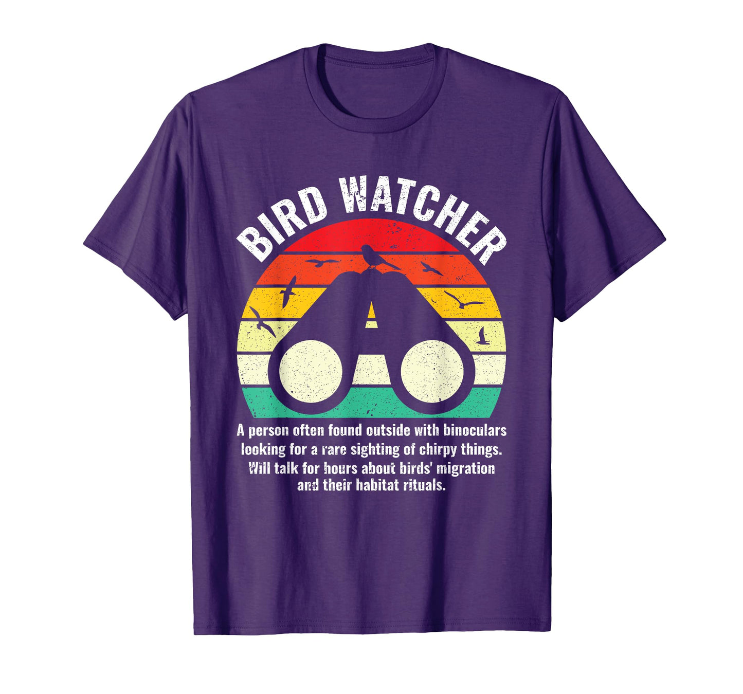 Funny Bird Watcher Definition Birder Bird Watching T-Shirt