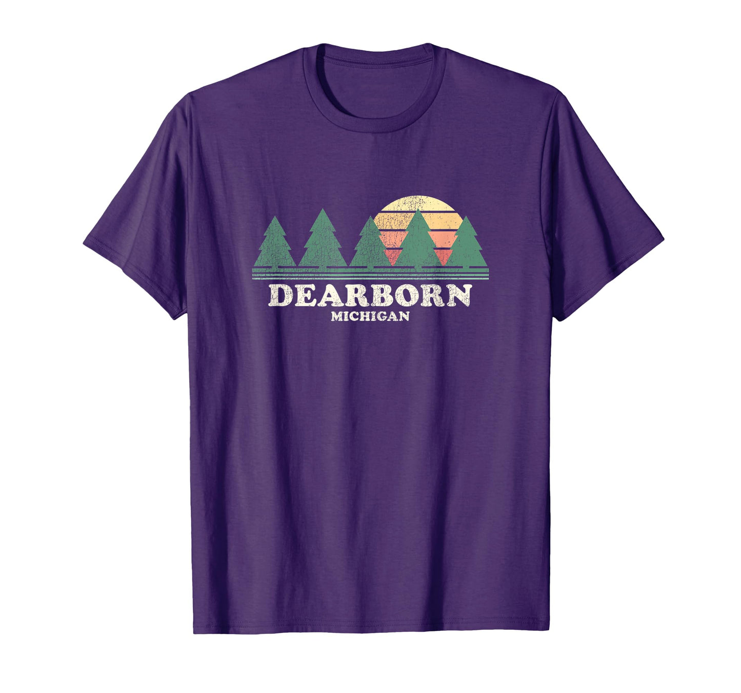 Dearborn MI Vintage Throwback Tee Retro 70s Design T-Shirt