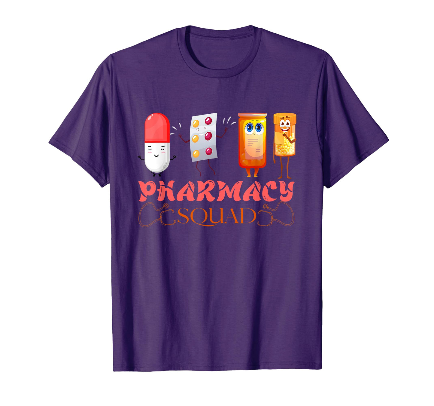 Pharmacy Squad Valentines Cute Pills Pharmacist Pharm Tech T-Shirt