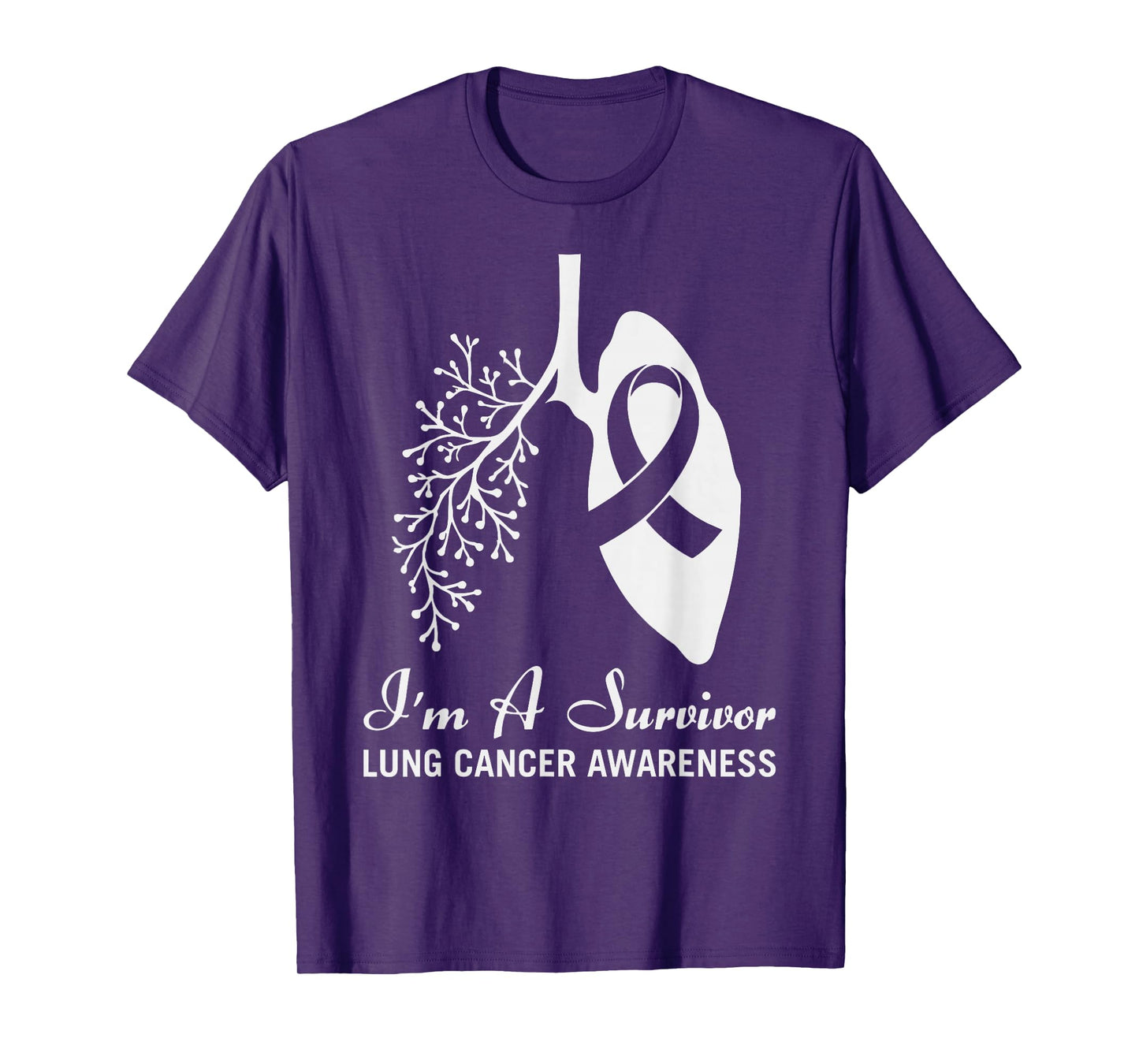 Survivor Lung Cancer Month Awareness White Ribbon Support T-Shirt
