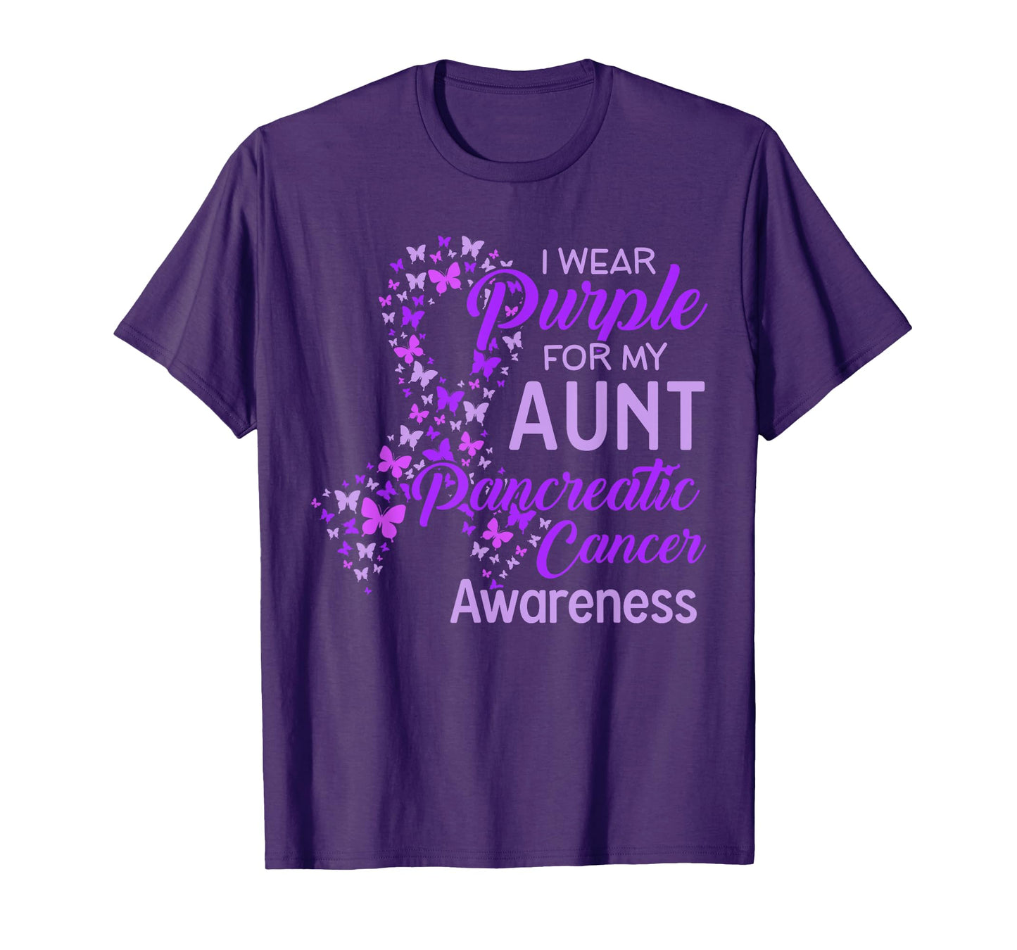 I wear Purple for my Aunt Pancreatic Cancer T-Shirt