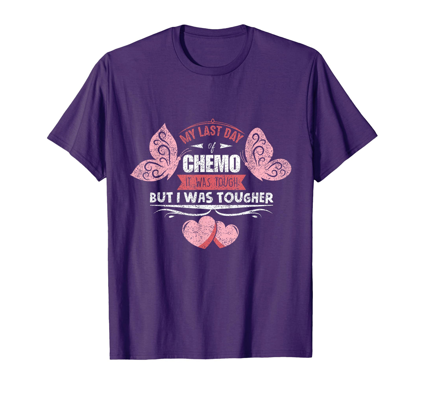 Last Chemo Day Gift Serious Illness Warrior - Women's Classic Crew Neck T-Shirt - Black - Small - Short Sleeve - Lace Embellishment