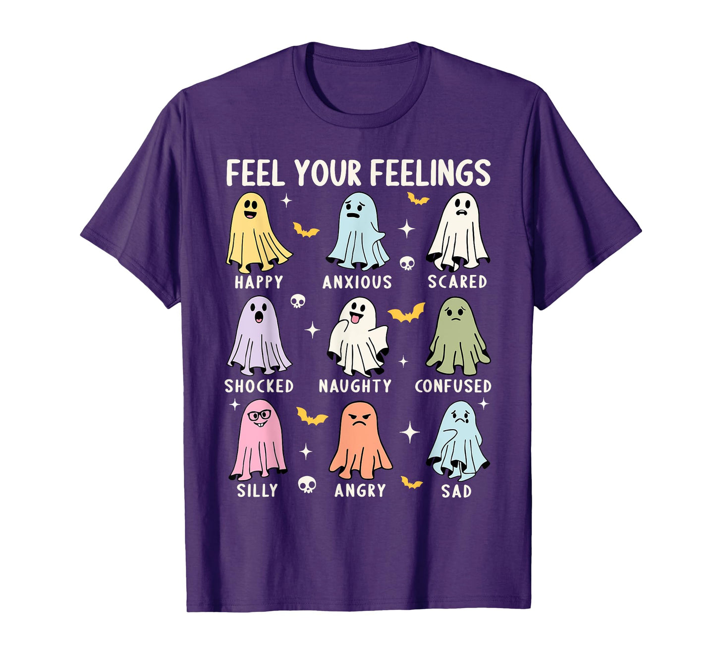 Feel Your Feeling Ghost Mental School Psychologist Halloween T-Shirt