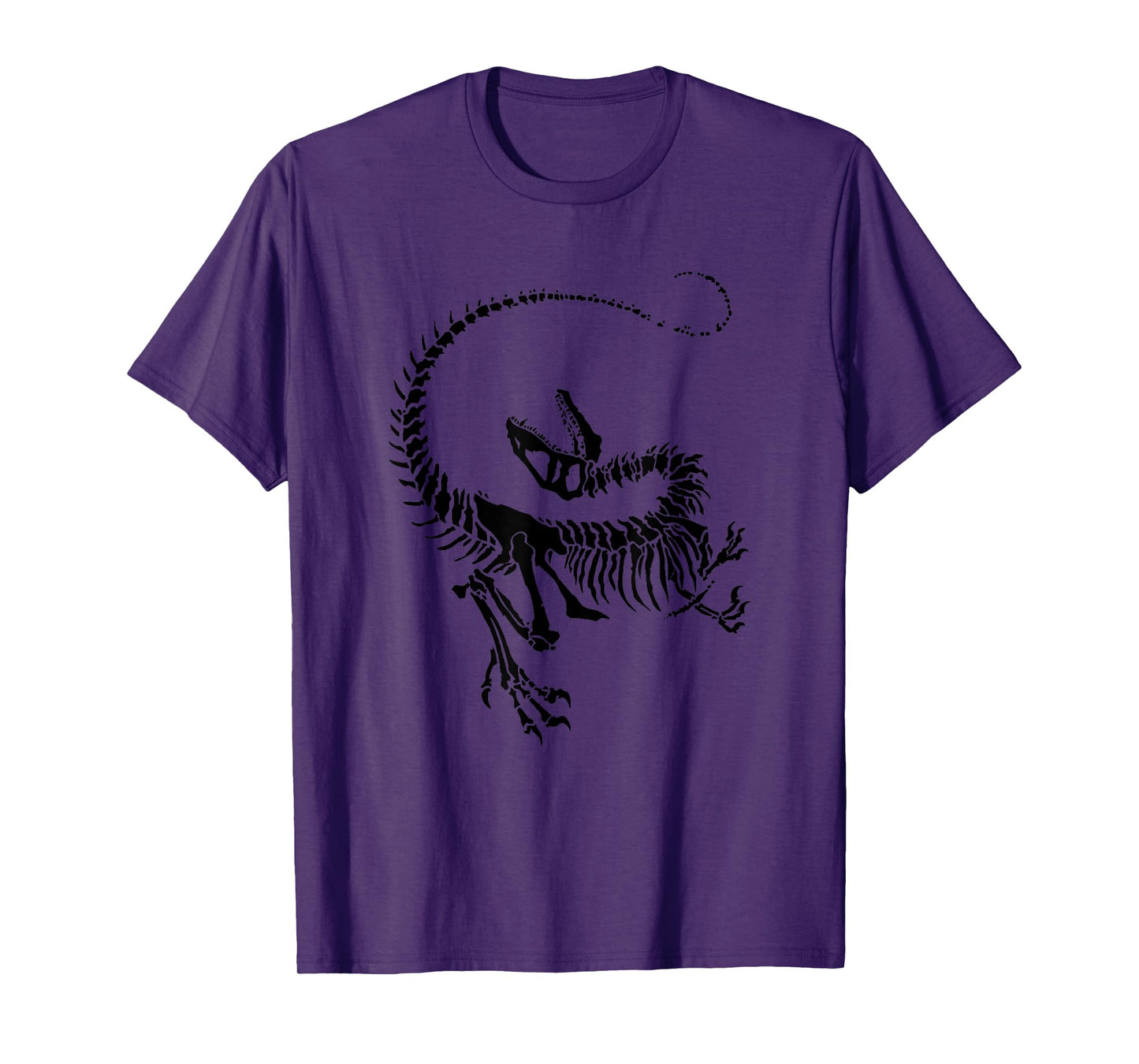 Velociraptor Dinosaur Fossil Skeleton Paleontology T-Shirt