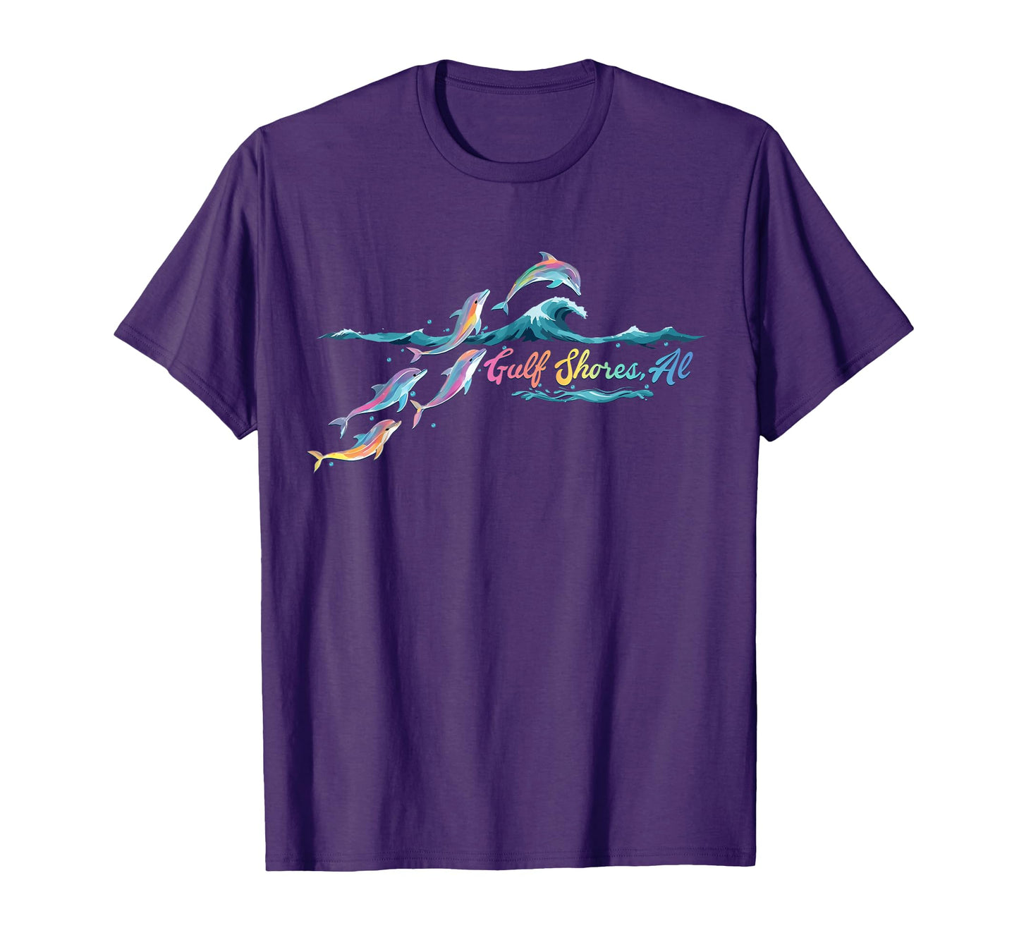 Gulf Shores Alabama Colorful Dolphin Lover Beach Gifts T-Shirt